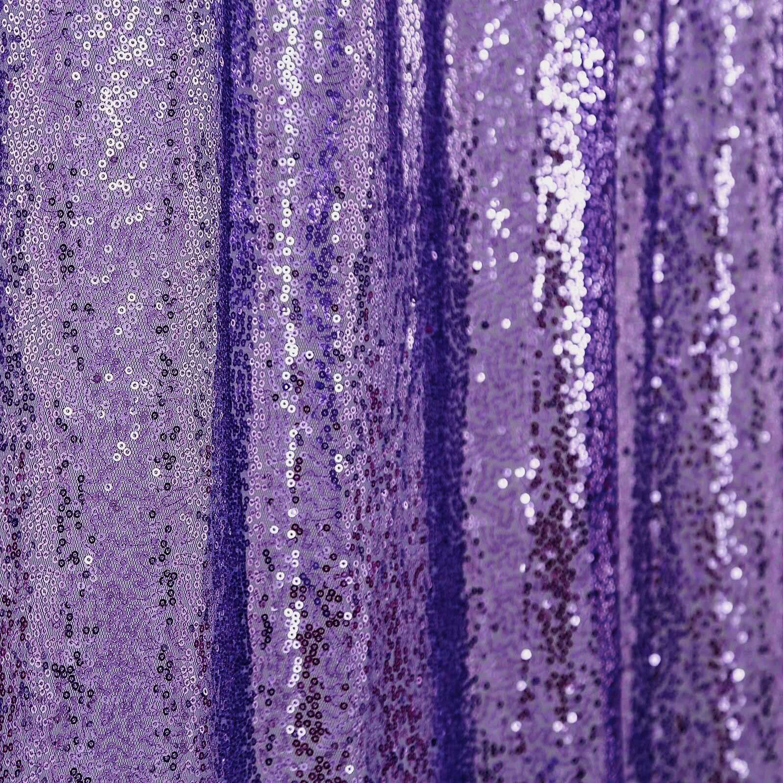 Purple Sequin Backdrop Drape Curtain, Photo Booth Event Divider Panel - 8ftx8ft - Image 8
