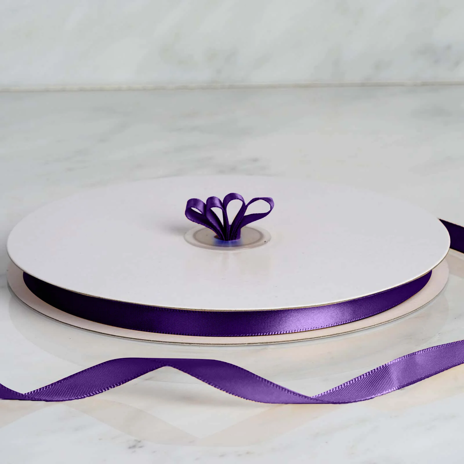 Purple Single Face Decorative Satin Ribbon 100 Yards 3/8" - Image 5