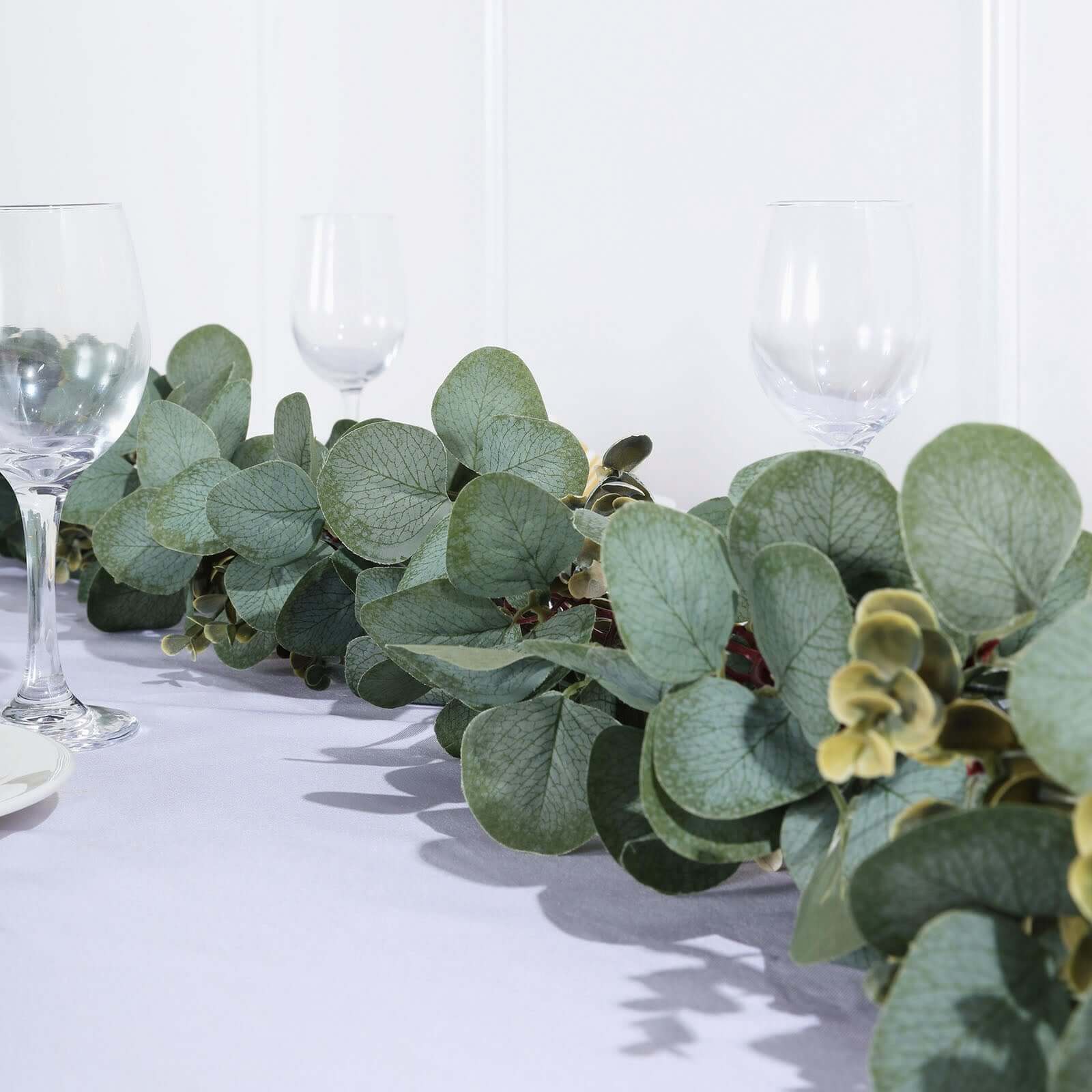 Real Touch Green Artificial Eucalyptus Boxwood Leaf Garland Vine - 7ft - Image 6