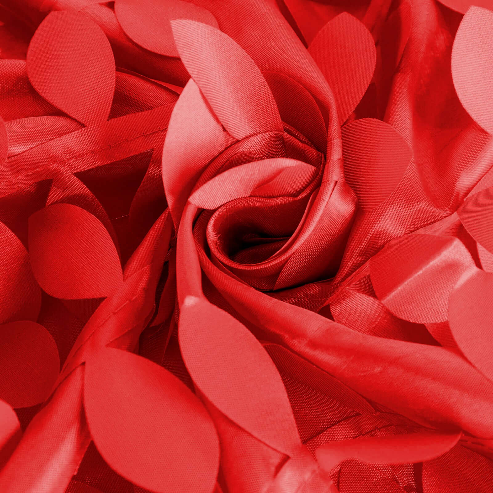 Red 3D Leaf Petal Taffeta Backdrop Drape Curtain, Photo Booth Event Divider Panel With Rod Pocket - 8ftx8ft - Image 11