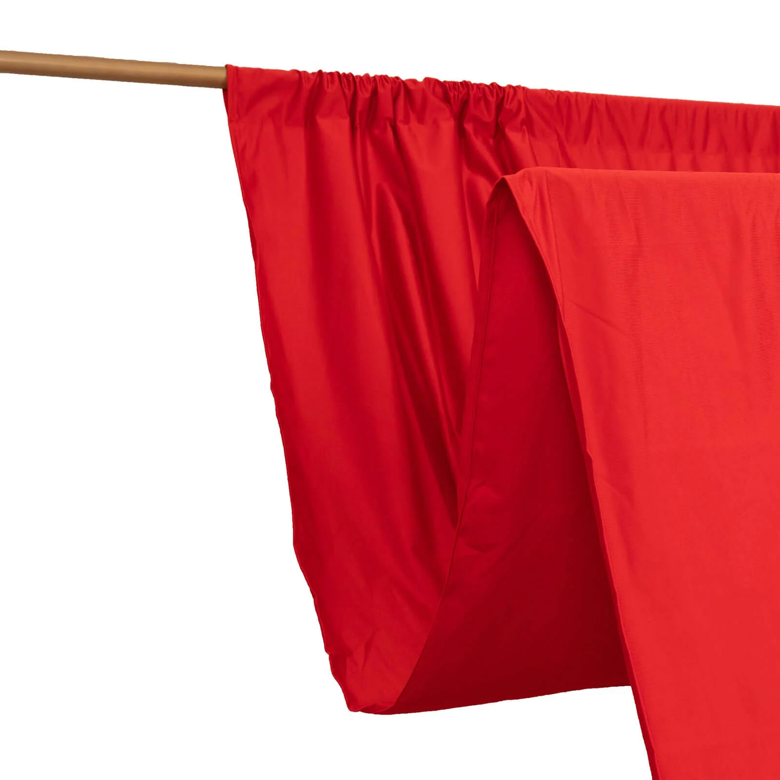 Red Scuba Polyester Backdrop Drape Curtain, Durable Flame Resistant Event Divider Panel Wrinkle Free With Rod Pockets - 5ftx14ft - Image 7