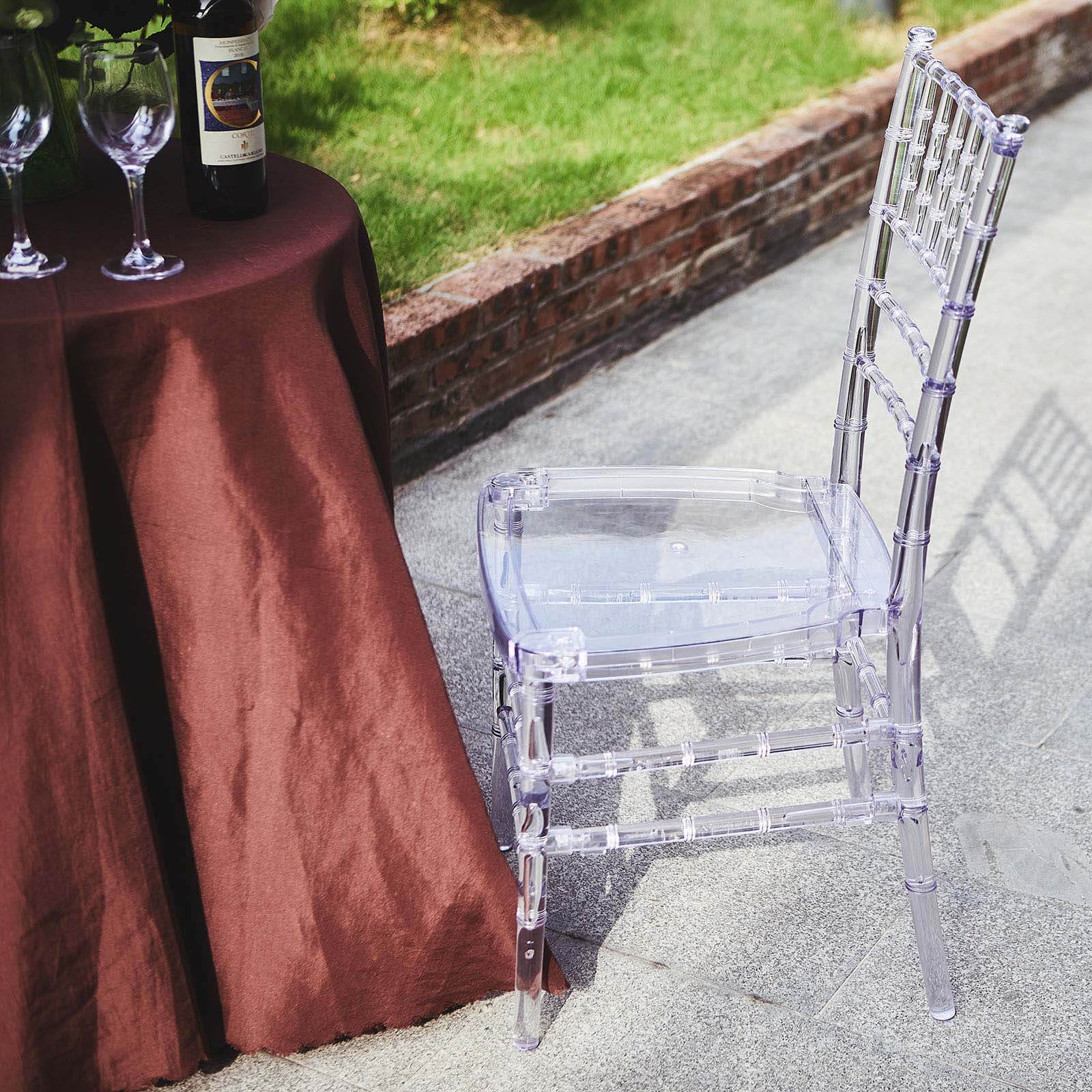 Resin Transparent Chiavari Chair Clear - Armless Stackable Design for Sophisticated Events - Image 7