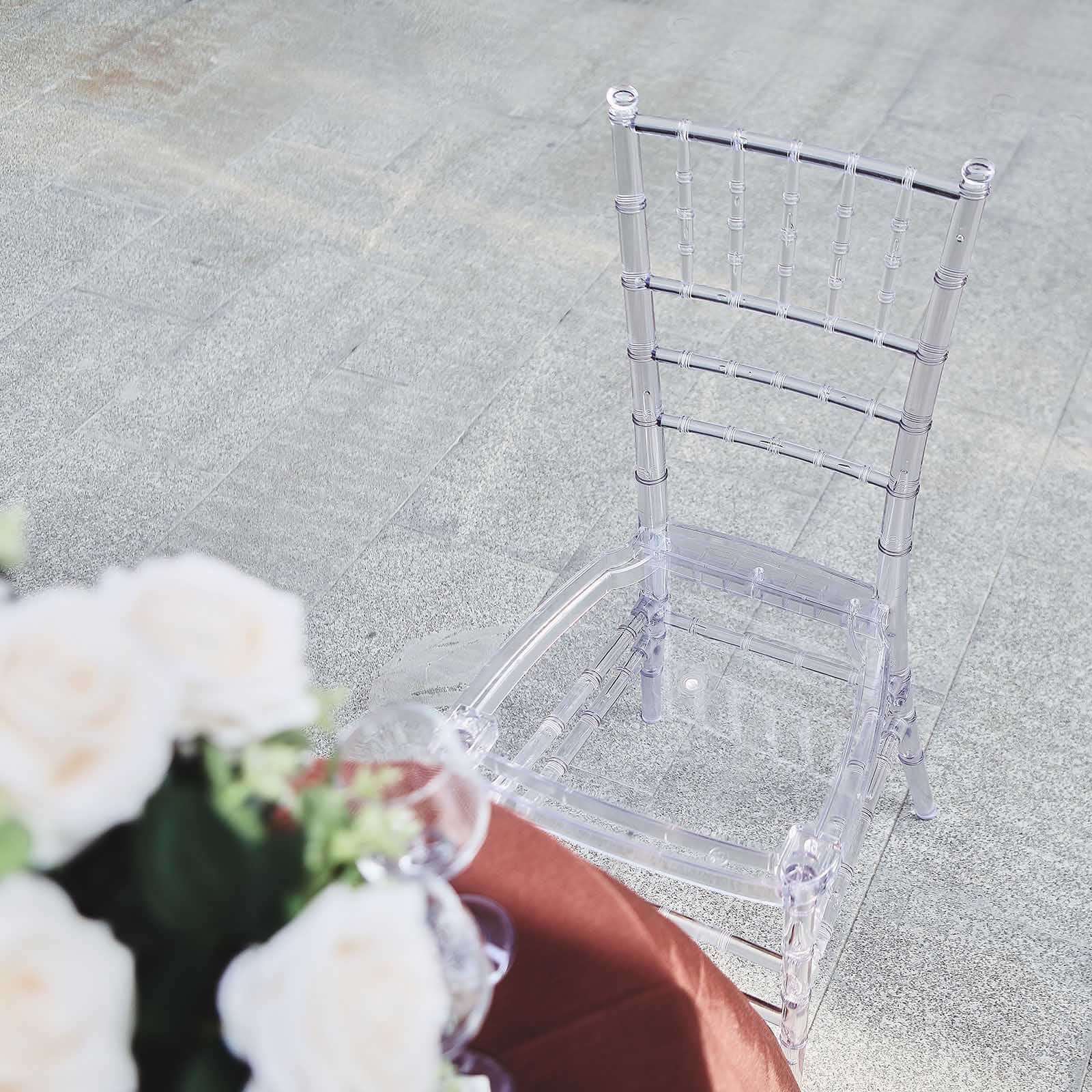 Resin Transparent Chiavari Chair Clear - Armless Stackable Design for Sophisticated Events - Image 8