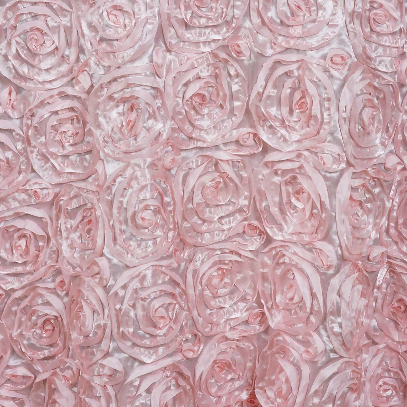 Rosette Satin Table Runner 14"x108" Blush - Grandiose Fabric Table Decor - Image 3