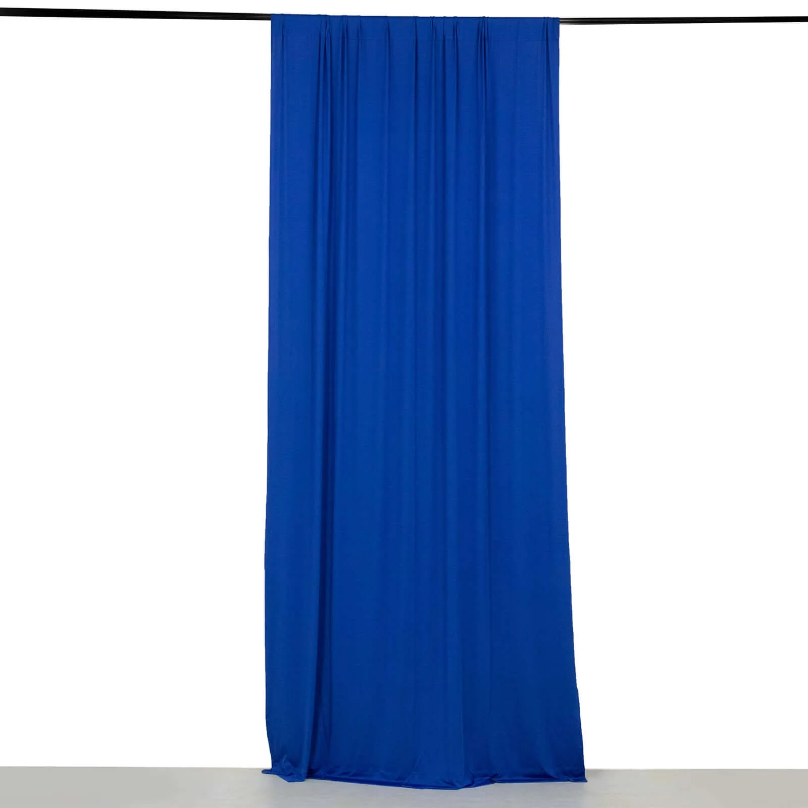 Royal Blue 4-Way Stretch Spandex Backdrop Drape Curtain, Wrinkle Free Event Divider Panel with Rod Pockets - 5ftx10ft - Image 6