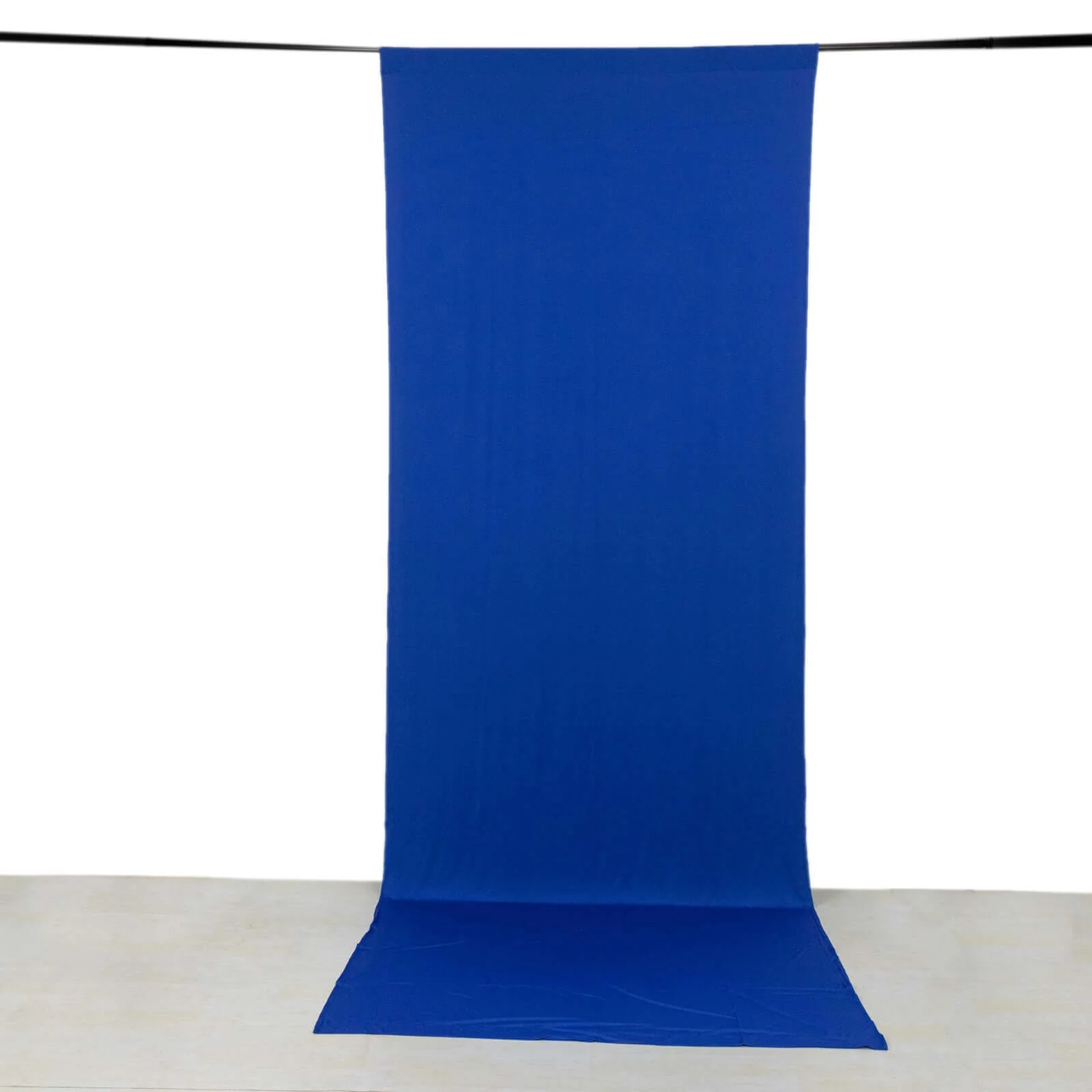 Royal Blue 4-Way Stretch Spandex Backdrop Drape Curtain, Wrinkle Free Event Divider Panel with Rod Pockets - 5ftx14ft - Image 2
