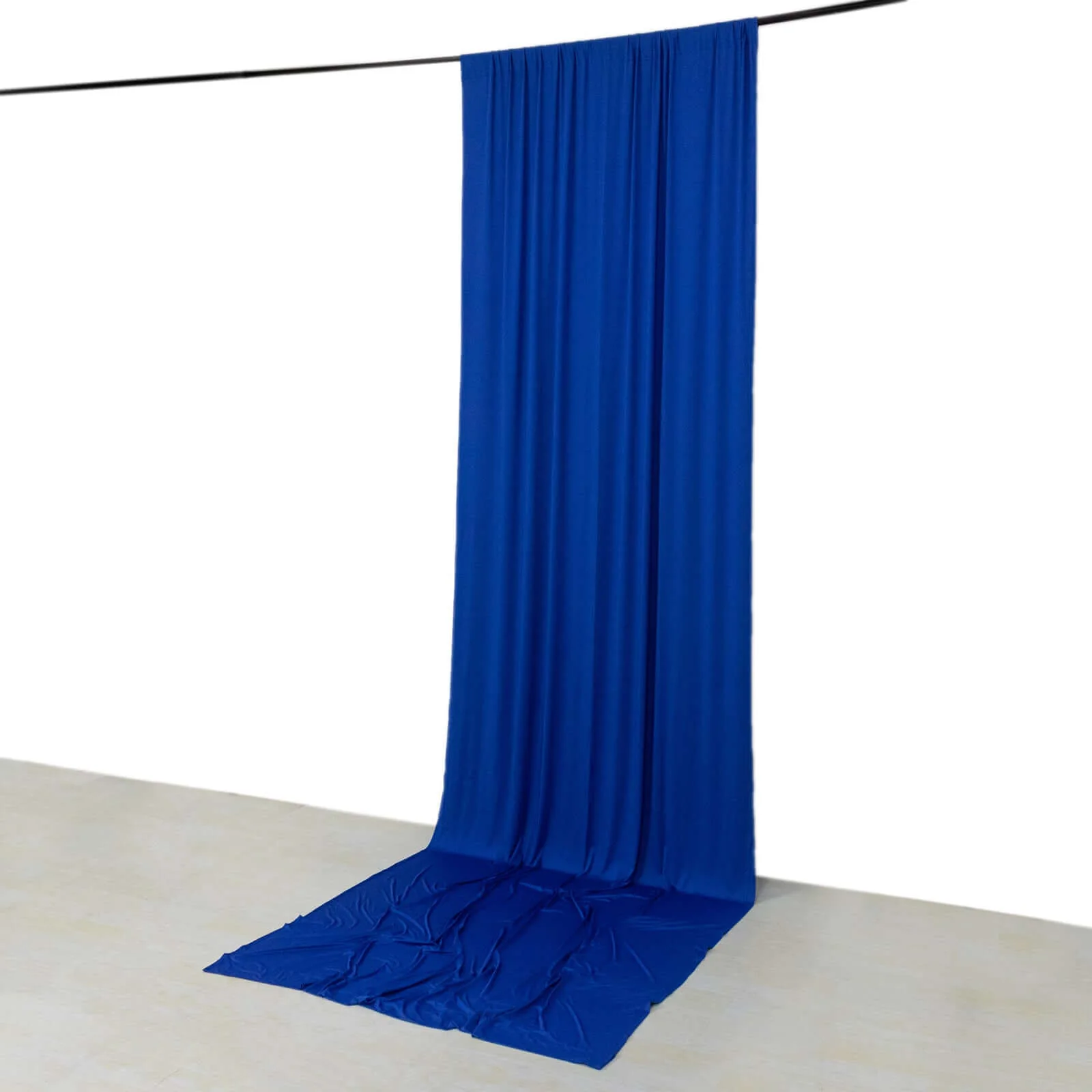 Royal Blue 4-Way Stretch Spandex Backdrop Drape Curtain, Wrinkle Free Event Divider Panel with Rod Pockets - 5ftx14ft - Image 5