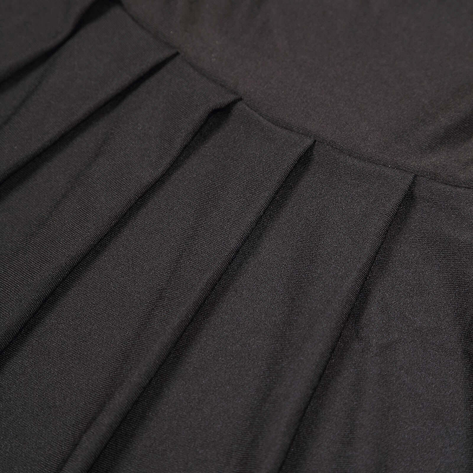 Ruffle Pleated Skirt Banquet Spandex Chair Cover Black - 1-Piece Stretch Fitted Slipcover - Image 8
