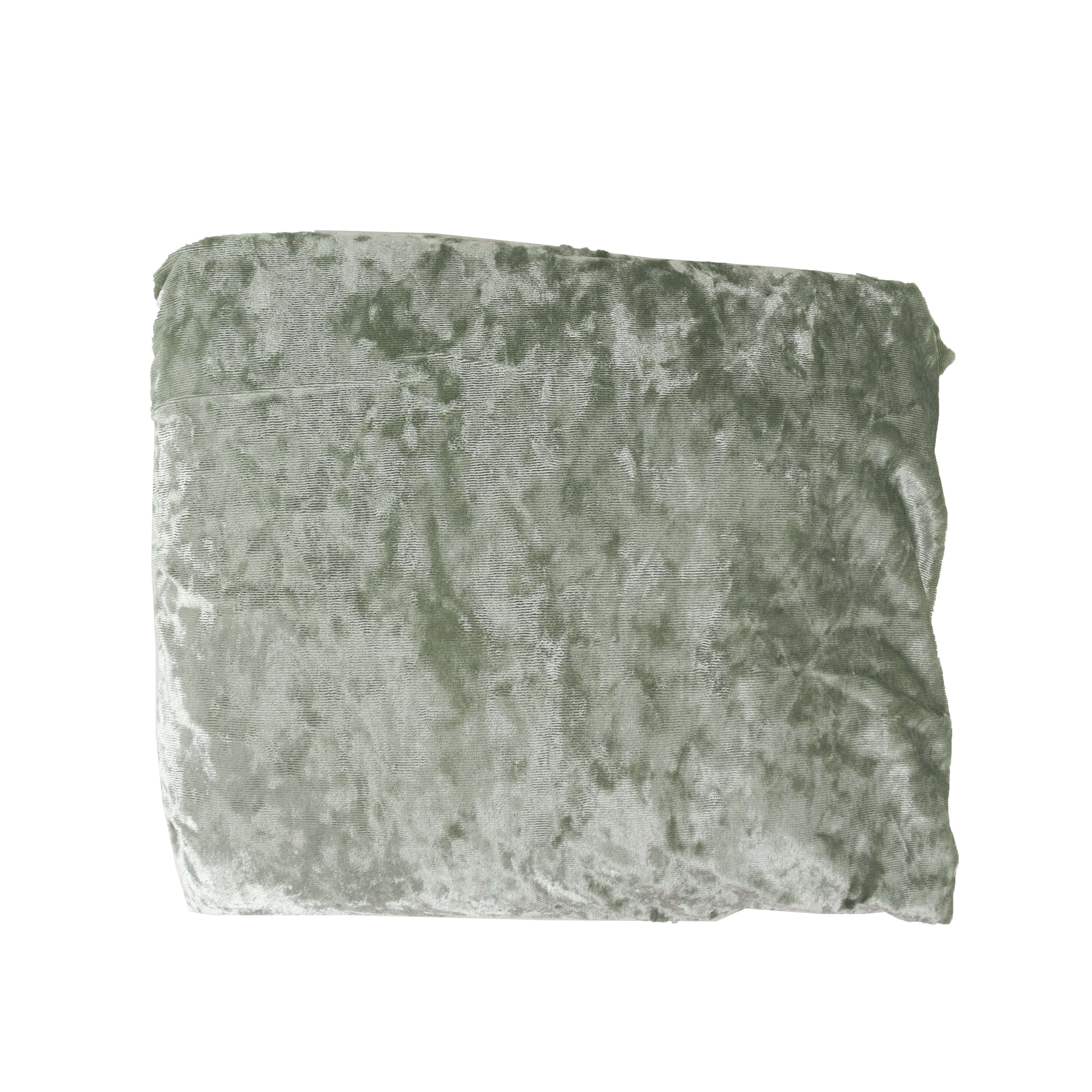 Sage Green Crushed Velvet Fabric Bolt, DIY Craft Fabric Roll - 65"x5 Yards - Image 7