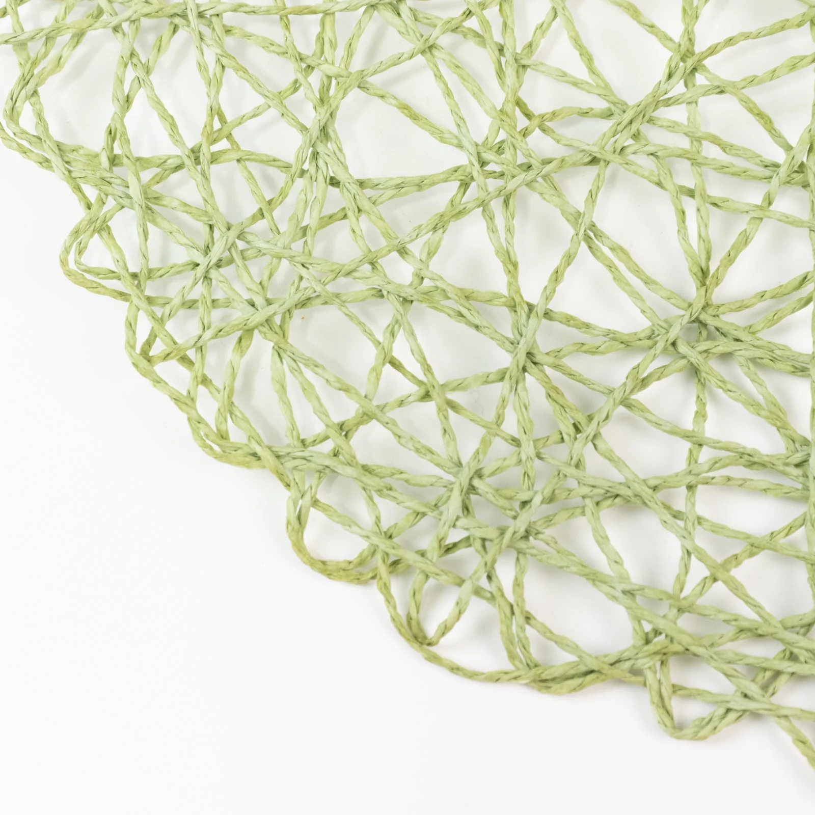 6-Pack Woven Fiber Table Placemats 15" Round Design Sage Green - Disposable Dining Mats - Image 8