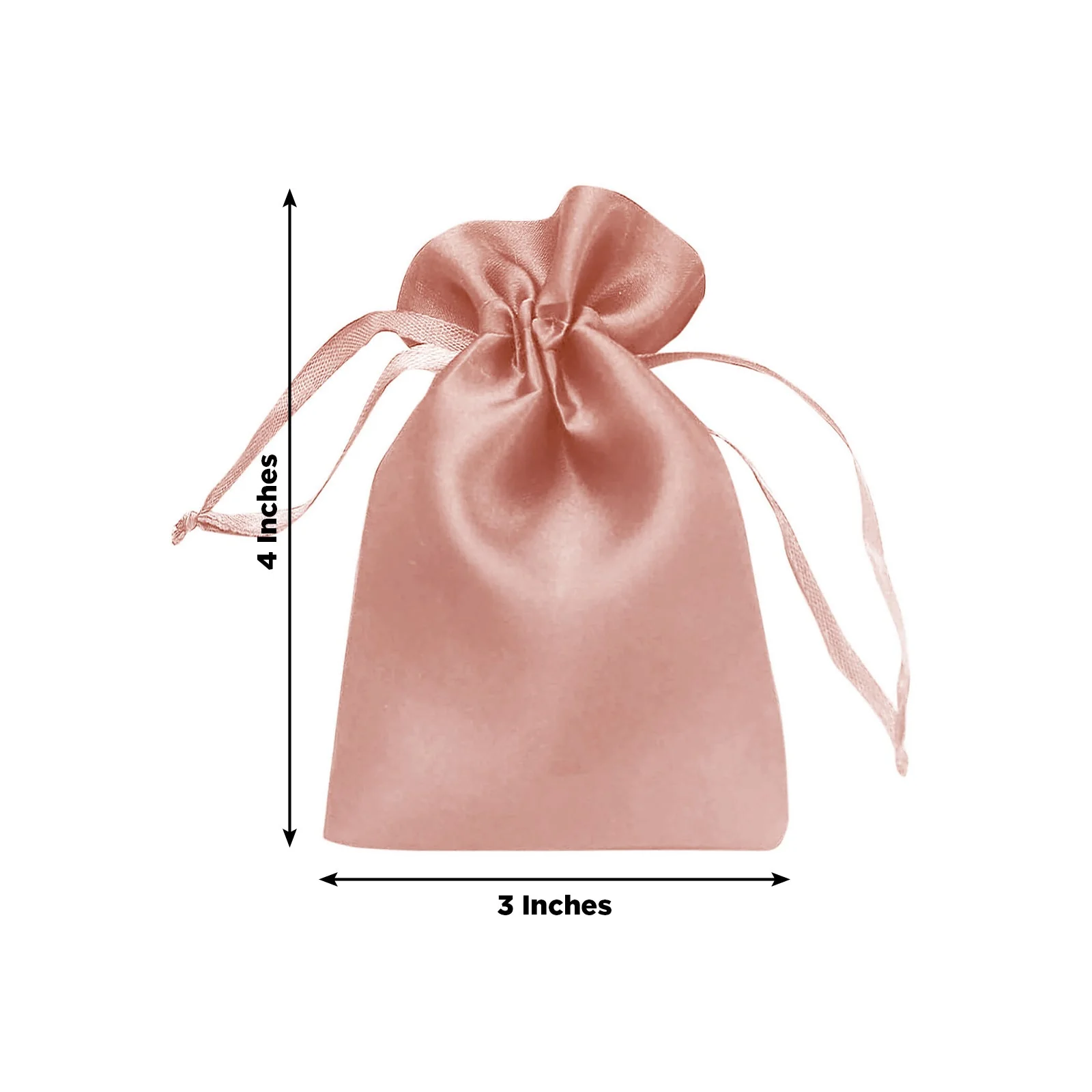 60 Pack Satin Drawstring Favor Bags, Dusty Rose 3"x4" Jewelry & Candy Gift Bags for Weddings & Parties - Image 3