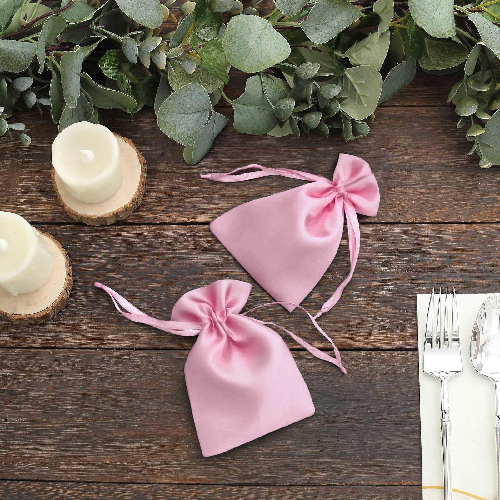 60 Pack Satin Drawstring Favor Bags, Pink 3"x4" Jewelry & Candy Gift Bags for Weddings & Parties - Image 8