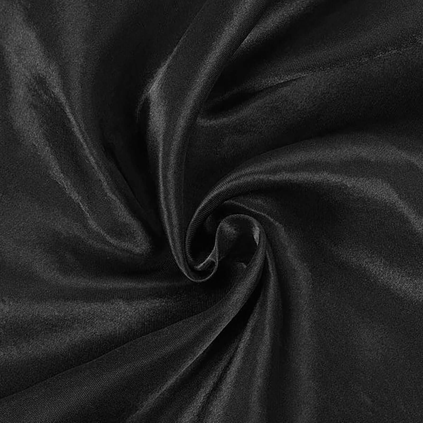 Satin Rectangular Tablecloth 60"x102" Black - Wrinkle-Resistant and Durable Table Cover for Exquisite Weddings & Events - Image 8