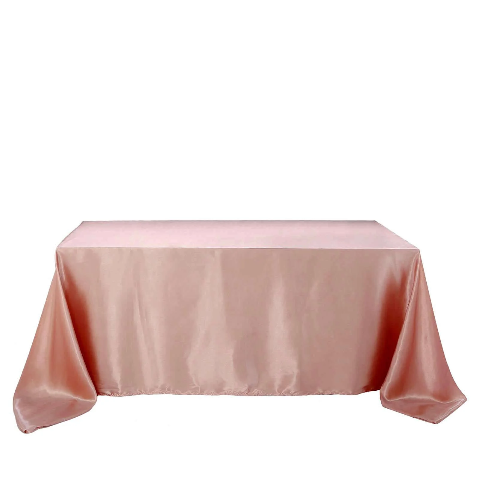 Satin Rectangular Tablecloth 60"x102" Dusty Rose - Wrinkle-Resistant & Durable Table Cover - Image 5