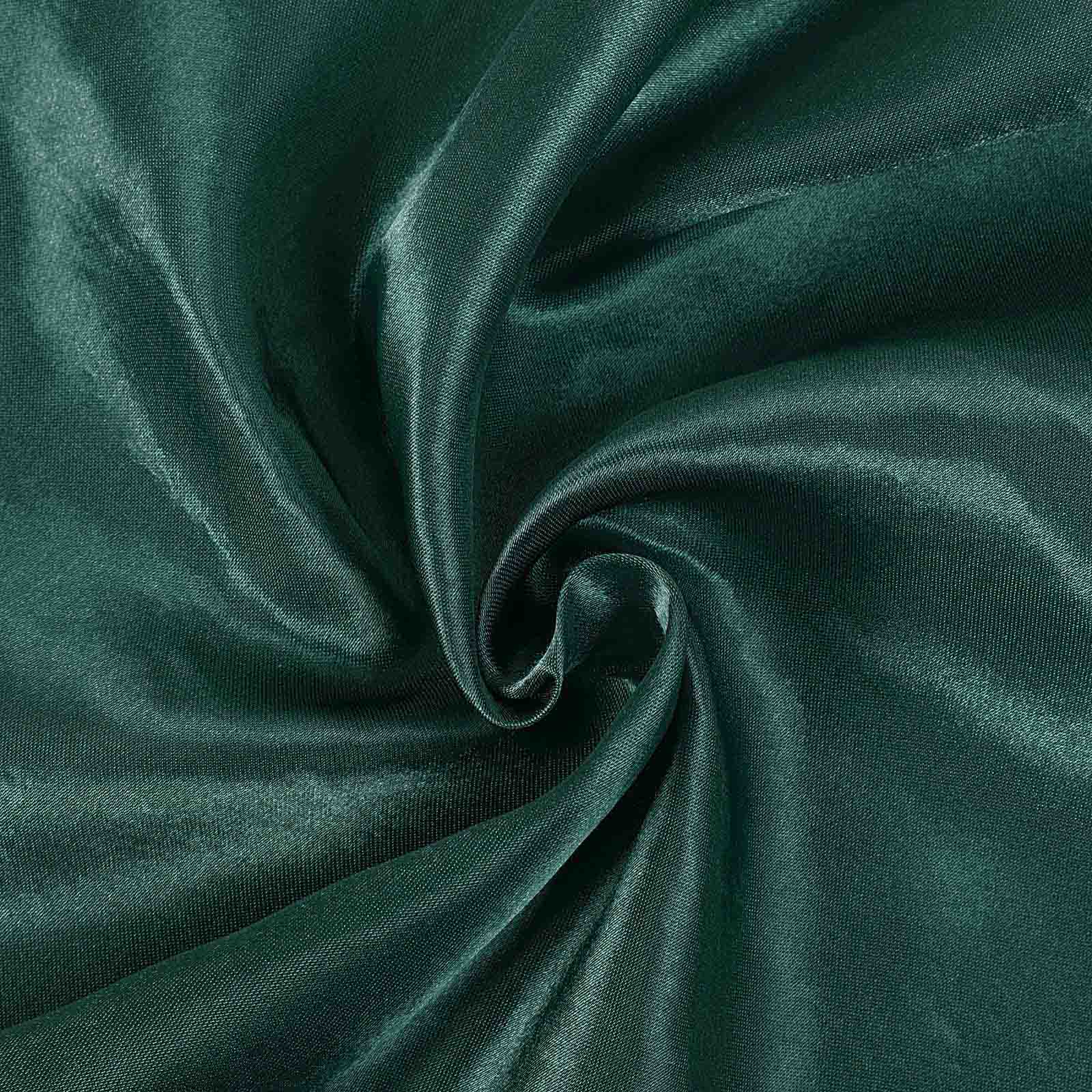 Satin Rectangular Tablecloth 60"x102" Hunter Emerald Green - Wrinkle-Resistant & Durable Table Cover - Image 7
