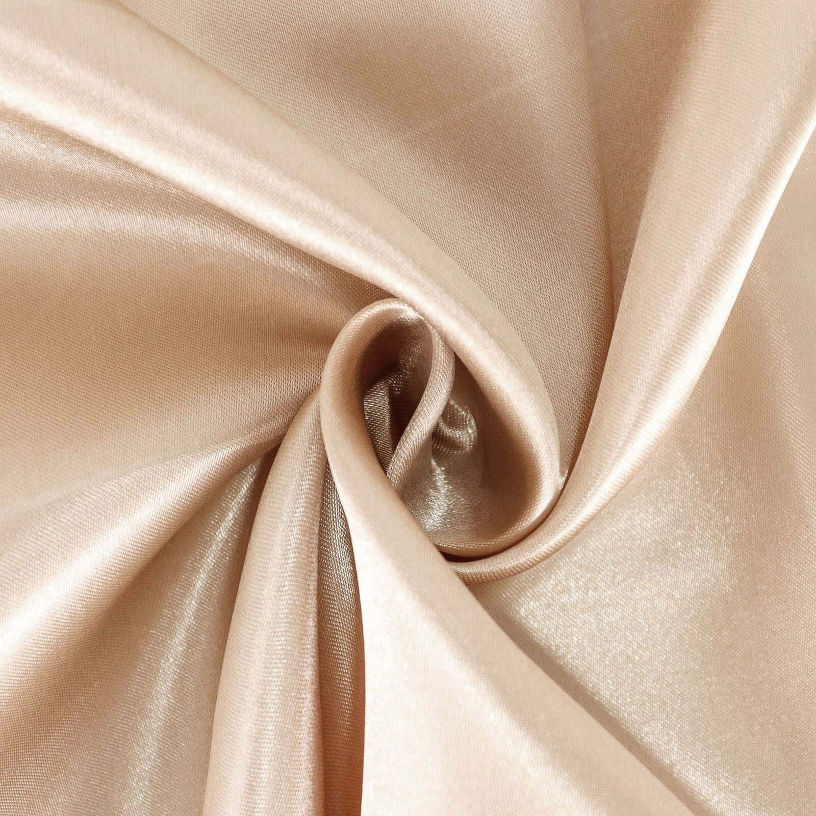Satin Rectangular Tablecloth 60"x102" Nude - Wrinkle-Resistant & Durable Table Cover - Image 8