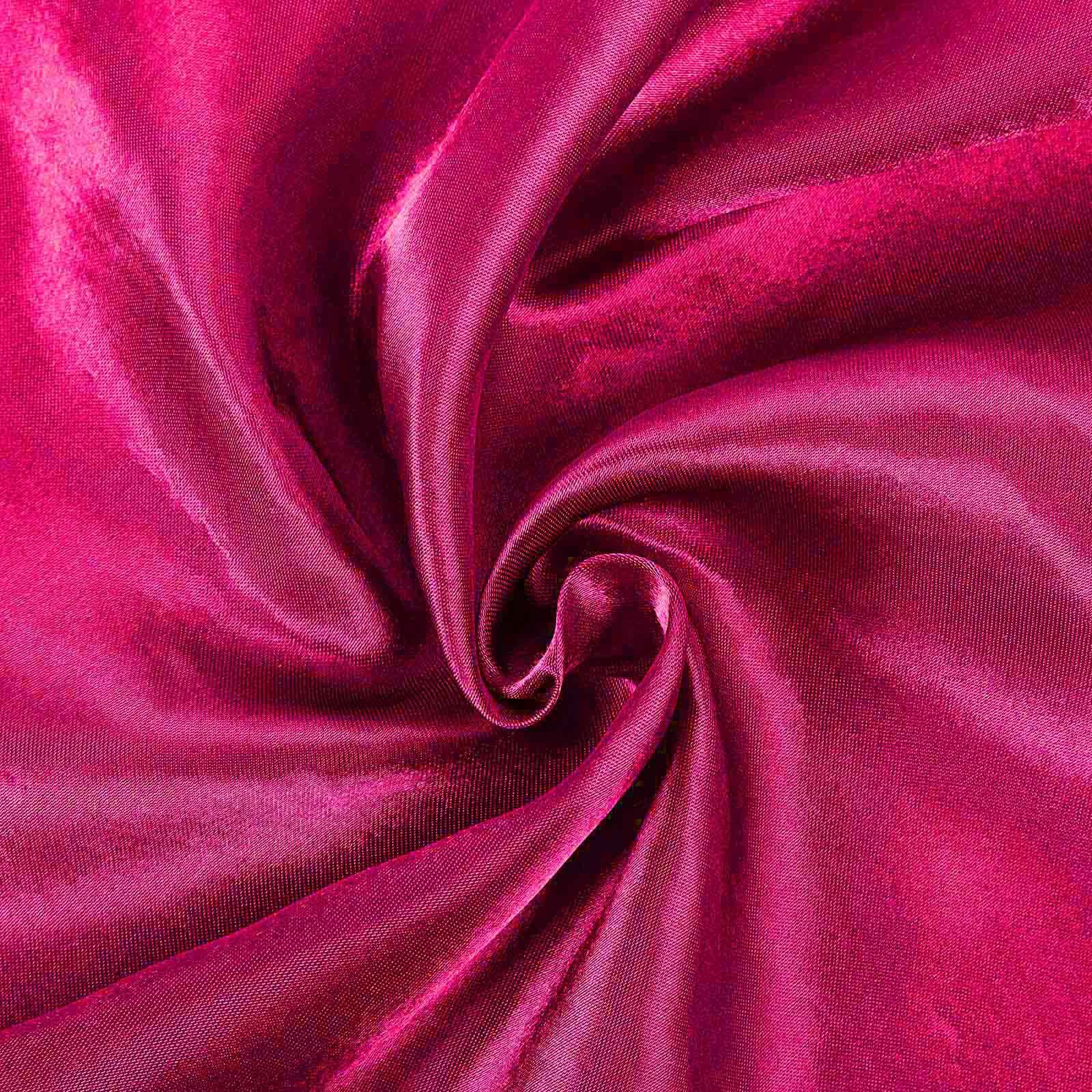 Satin Rectangular Tablecloth 60"x126" Fuchsia - Wrinkle-Resistant & Durable Table Cover - Image 7