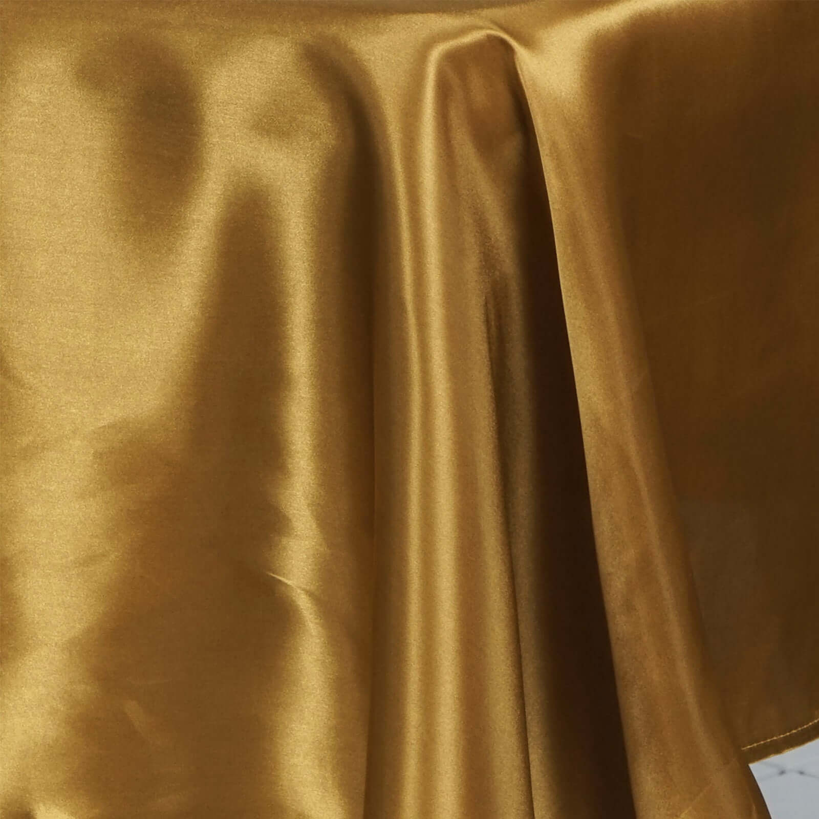 Satin Rectangular Tablecloth 60"x126" Gold - Wrinkle-Resistant and Durable Table Cover for Chic Weddings & Events - Image 2