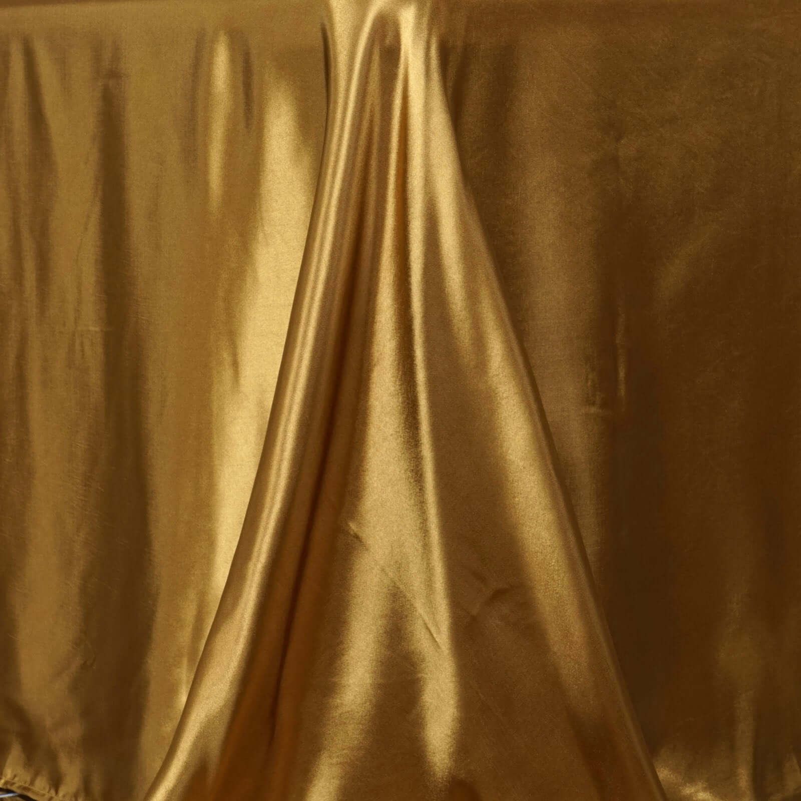 Satin Rectangular Tablecloth 90"x132" Gold - Seamless Classy Table Cover for Weddings & Events - Image 2