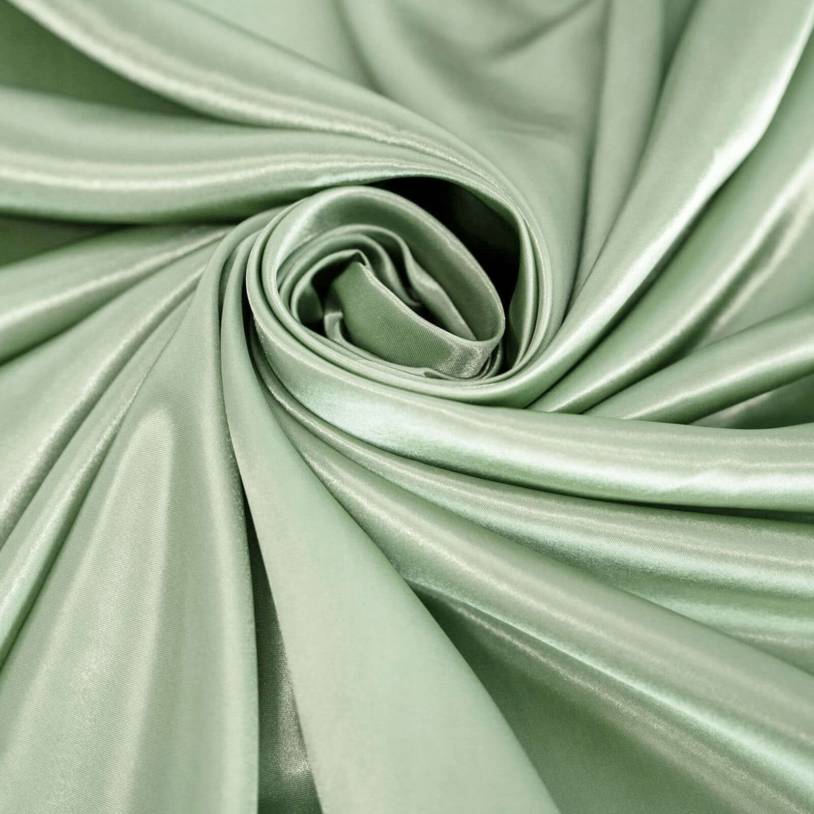 Satin Rectangular Tablecloth 90"x132" Sage Green - Seamless Table Cover - Image 8