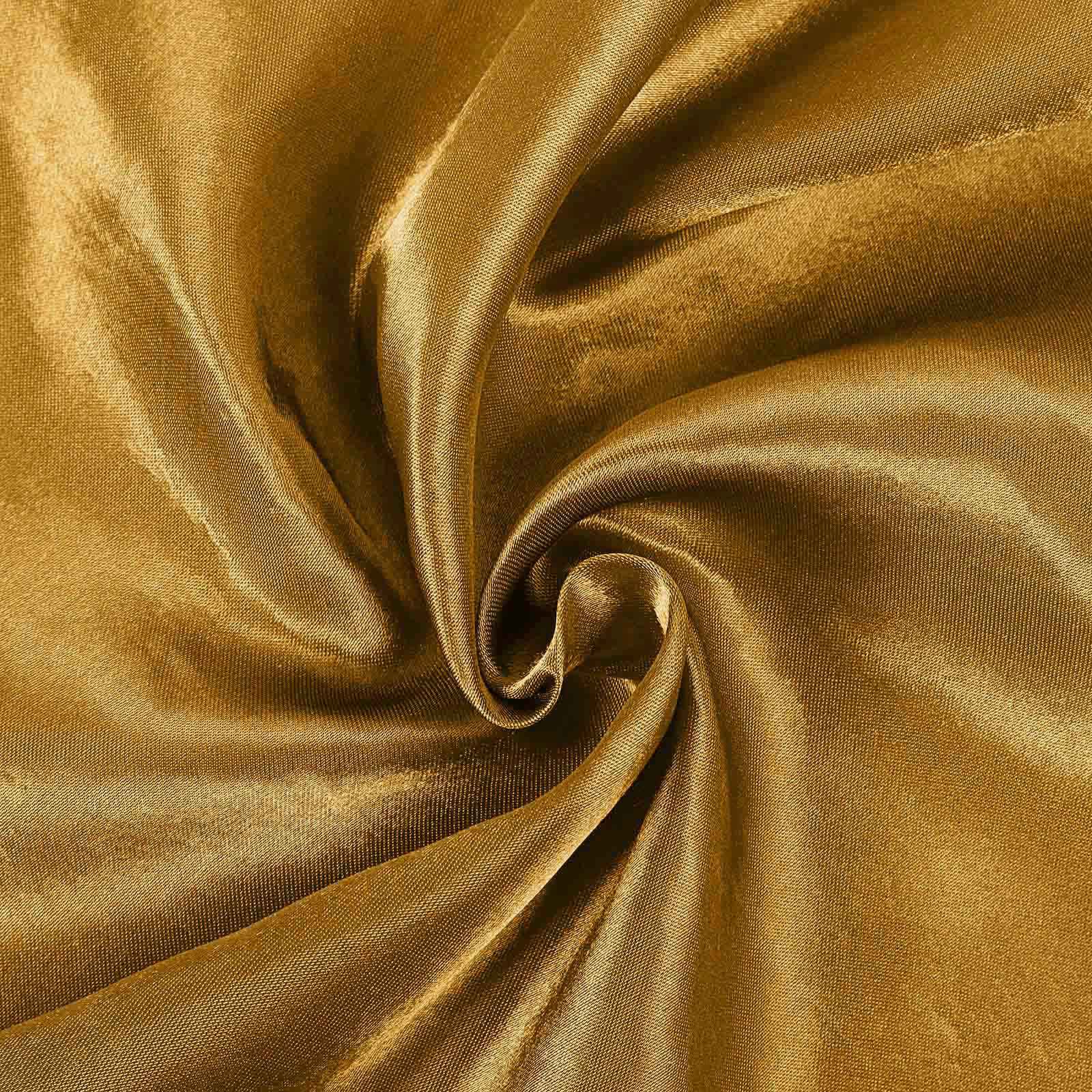 Satin Rectangular Tablecloth 90"x156" Gold - Seamless Sophisticated Table Cover for Weddings & Events - Image 7
