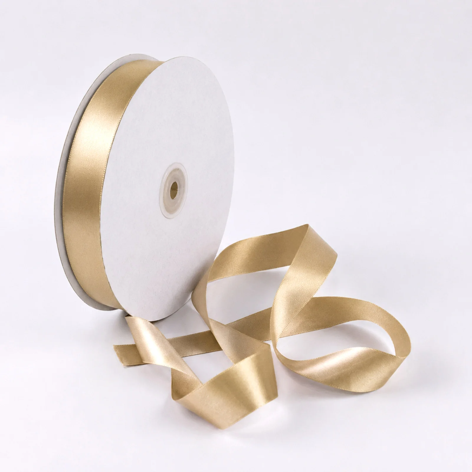 Satin Ribbon Roll 1" x 100 Yards Champagne – Single Face Decorative Craft Ribbon - Image 8
