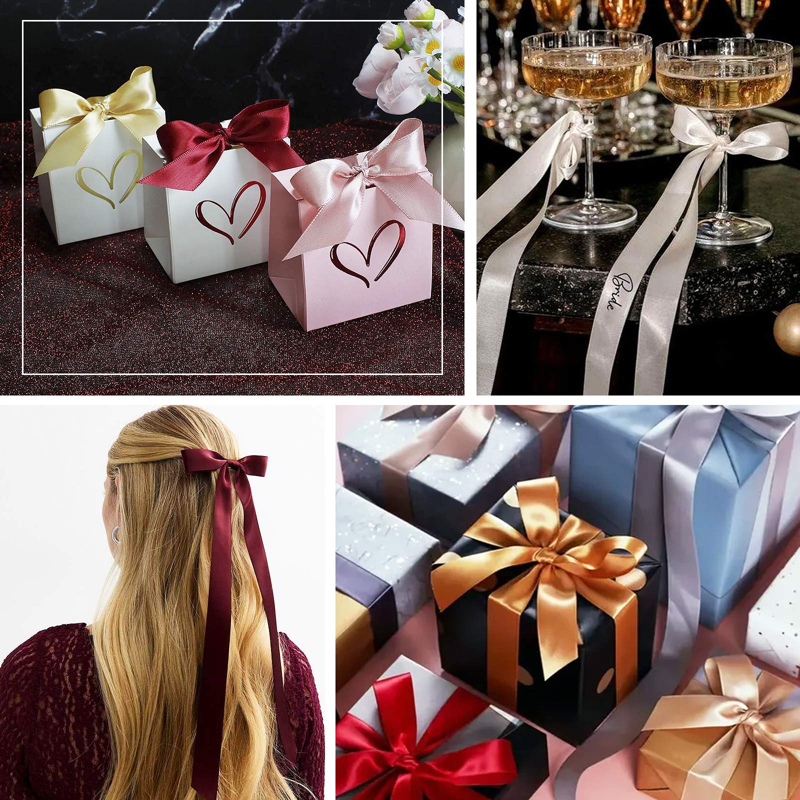 Satin Ribbon Roll 1" x 100 Yards Dusty Rose – Single Face Decorative Craft Ribbon - Image 10