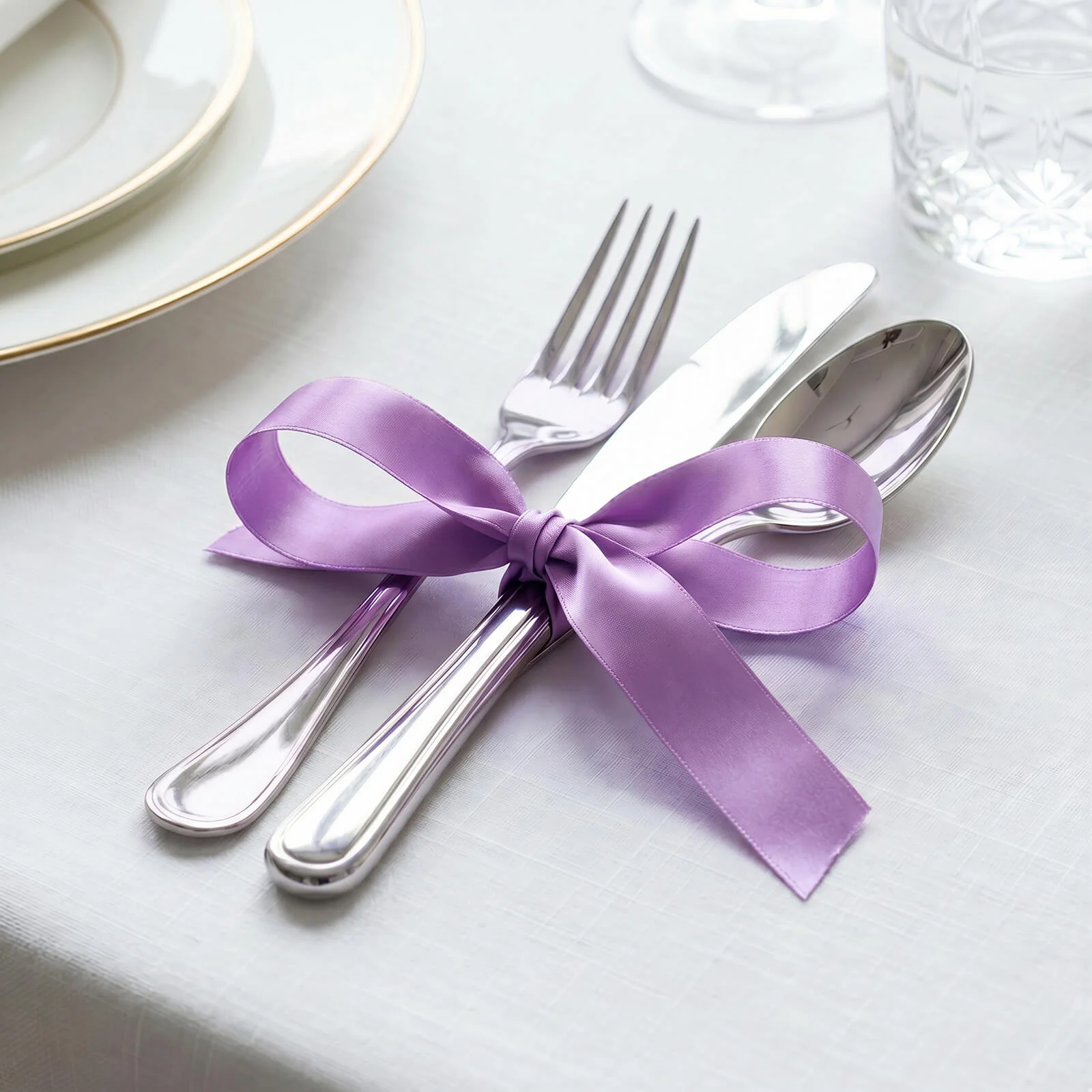 Satin Ribbon Roll 1" x 100 Yards Lavender Lilac – Single Face Decorative Craft Ribbon - Image 3