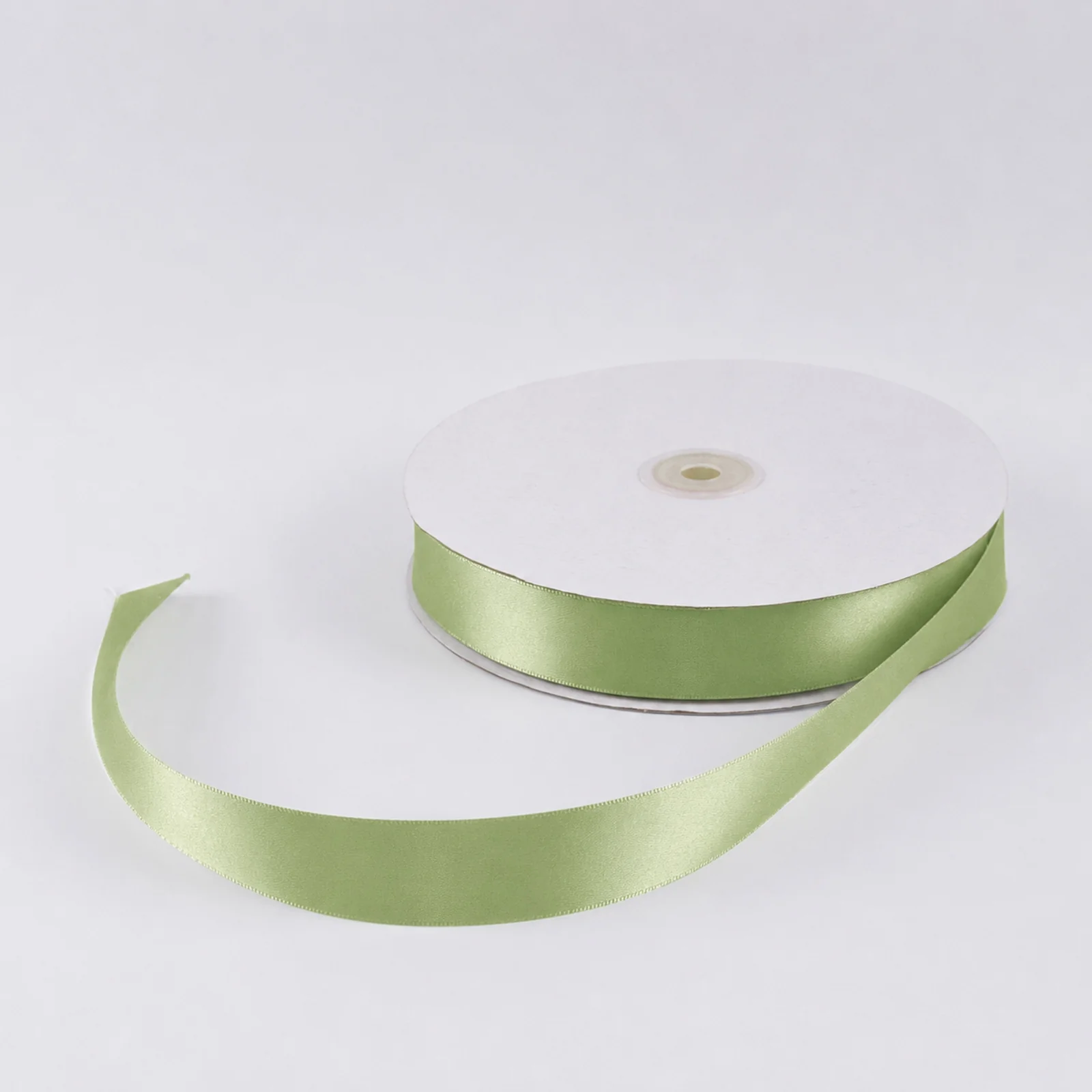 Satin Ribbon Roll 1" x 100 Yards Sage Green – Single Face Decorative Craft Ribbon - Image 6