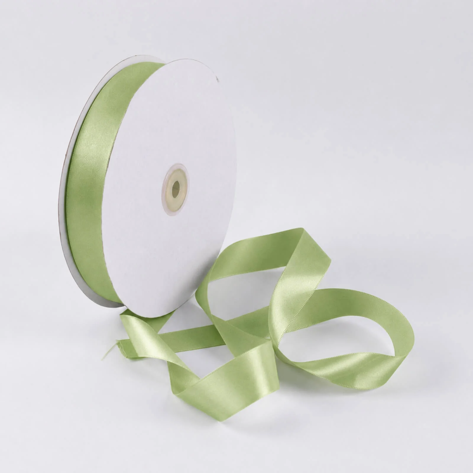 Satin Ribbon Roll 1" x 100 Yards Sage Green – Single Face Decorative Craft Ribbon - Image 8