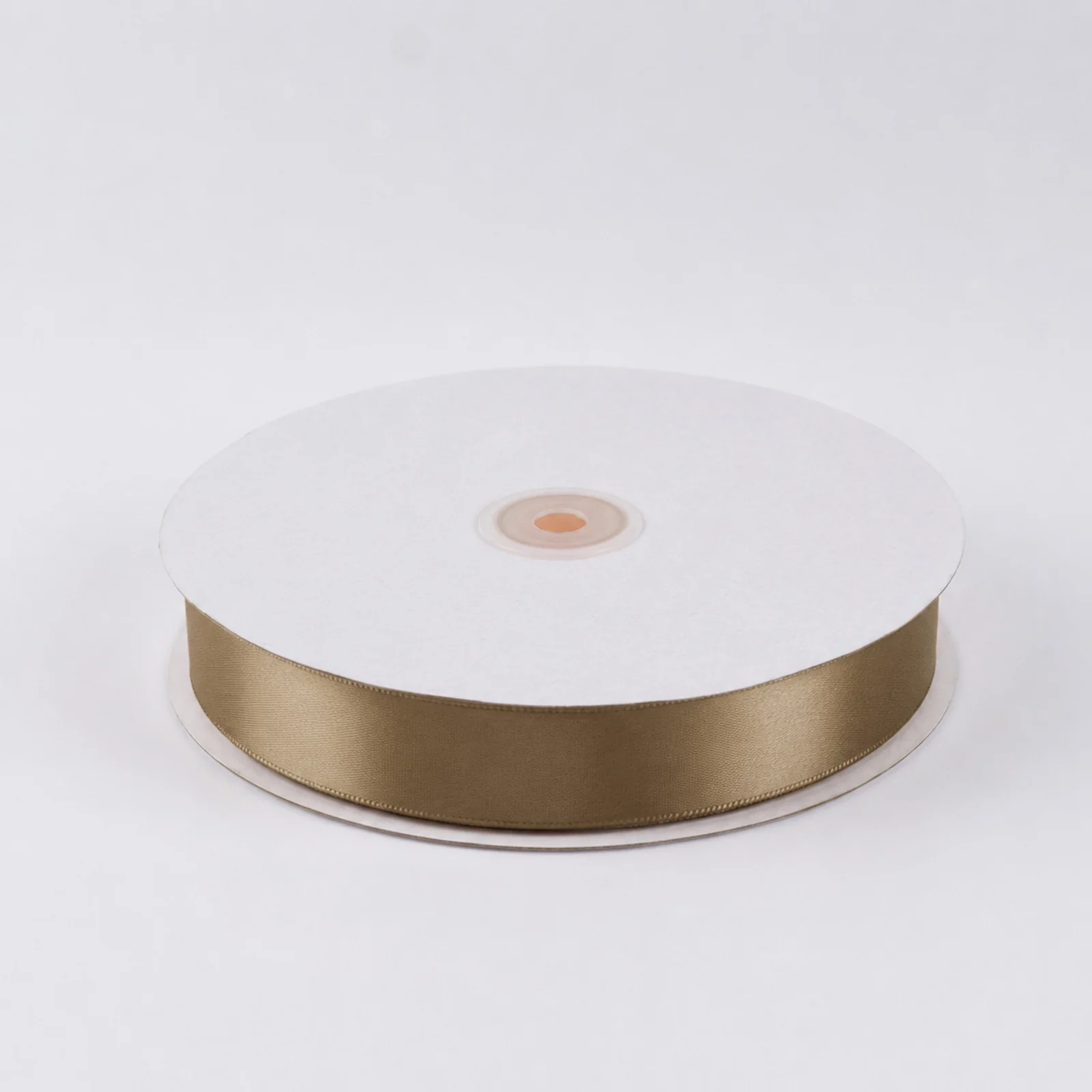 Satin Ribbon Roll 1" x 100 Yards Taupe – Single Face Decorative Craft Ribbon - Image 2