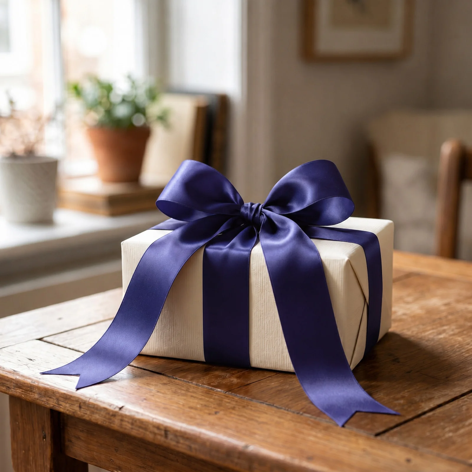Satin Ribbon Roll 2" x 100 Yards Navy Blue – Single Face Decorative Craft Ribbon