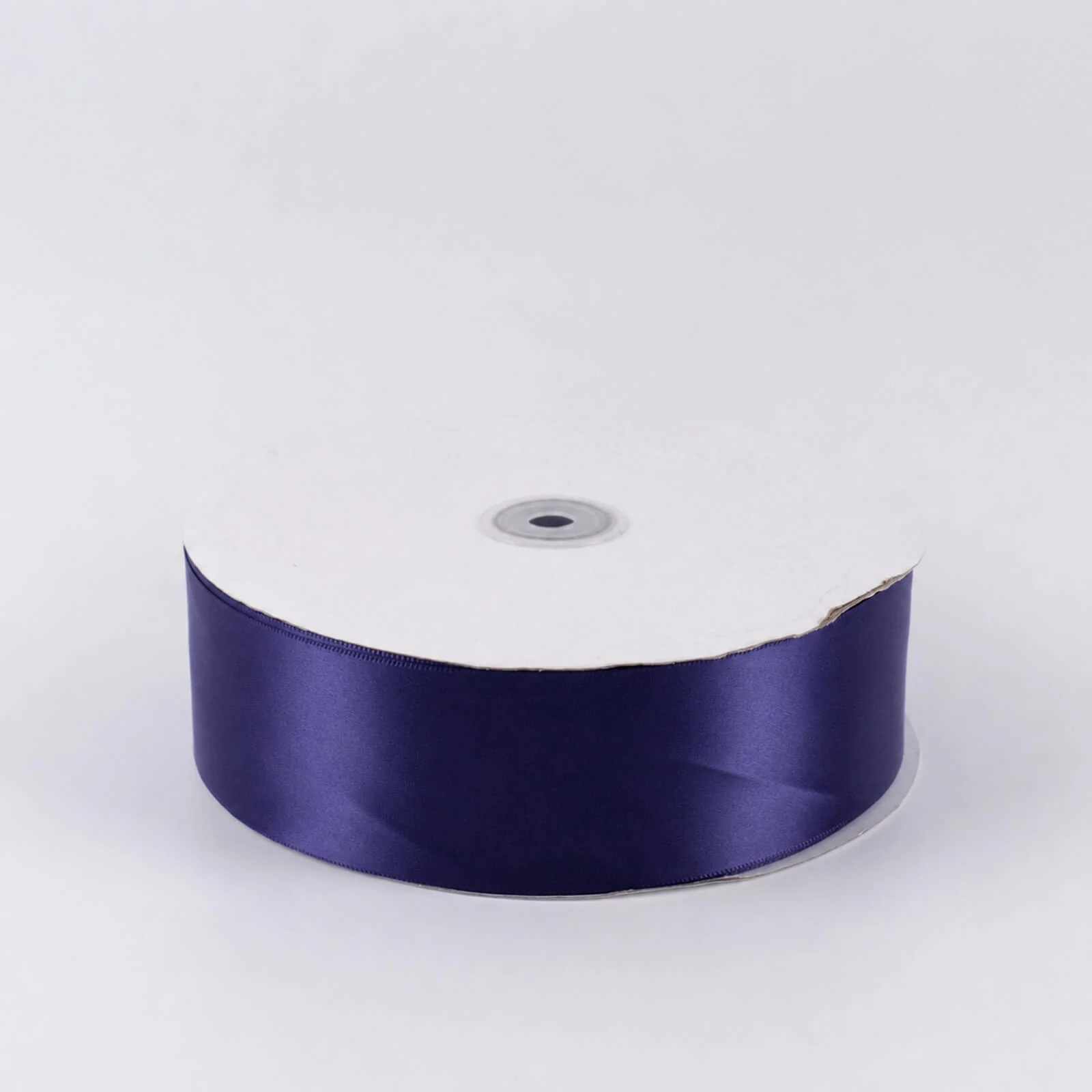 Satin Ribbon Roll 2" x 100 Yards Navy Blue – Single Face Decorative Craft Ribbon - Image 2