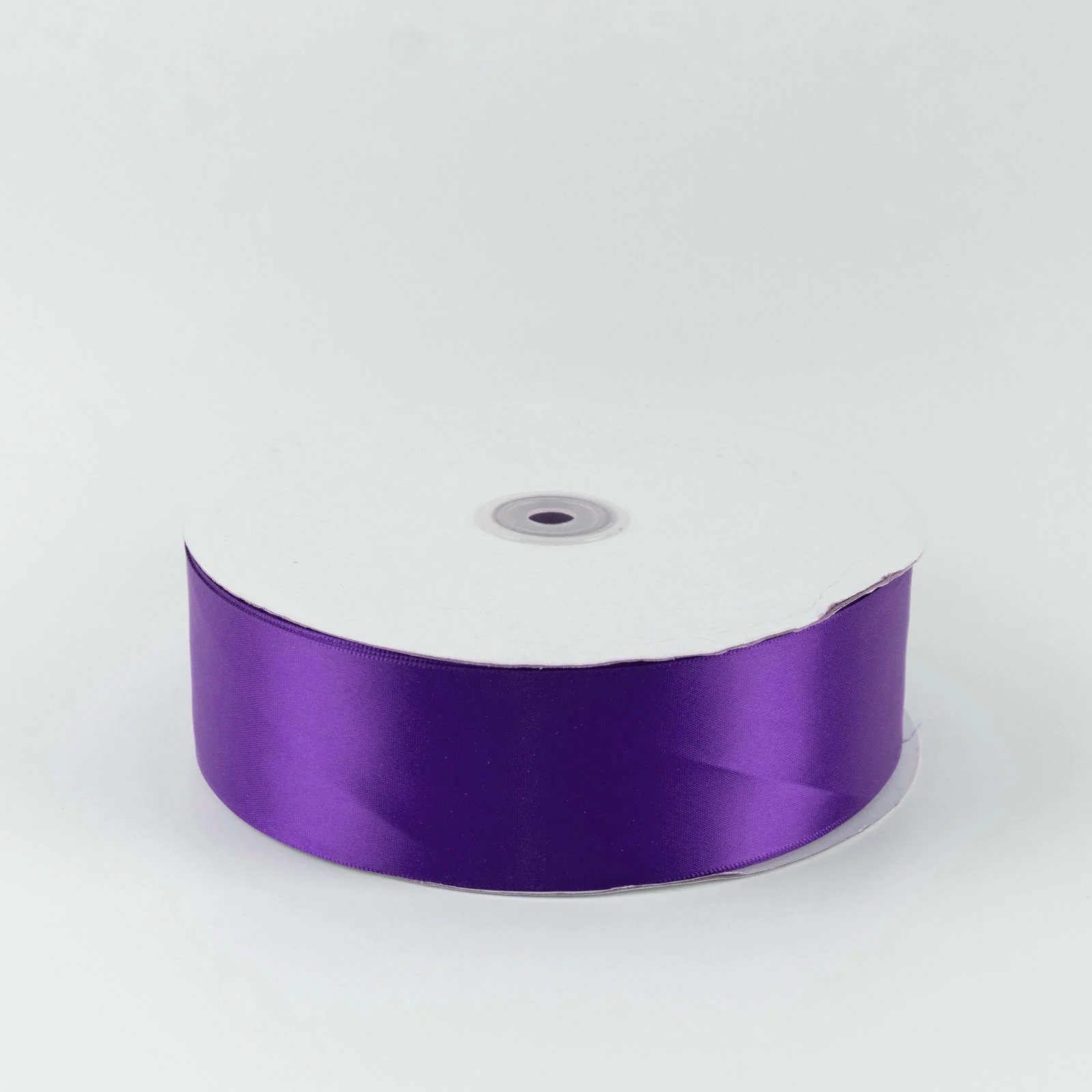 Satin Ribbon Roll 2" x 100 Yards Purple – Single Face Decorative Craft Ribbon - Image 2