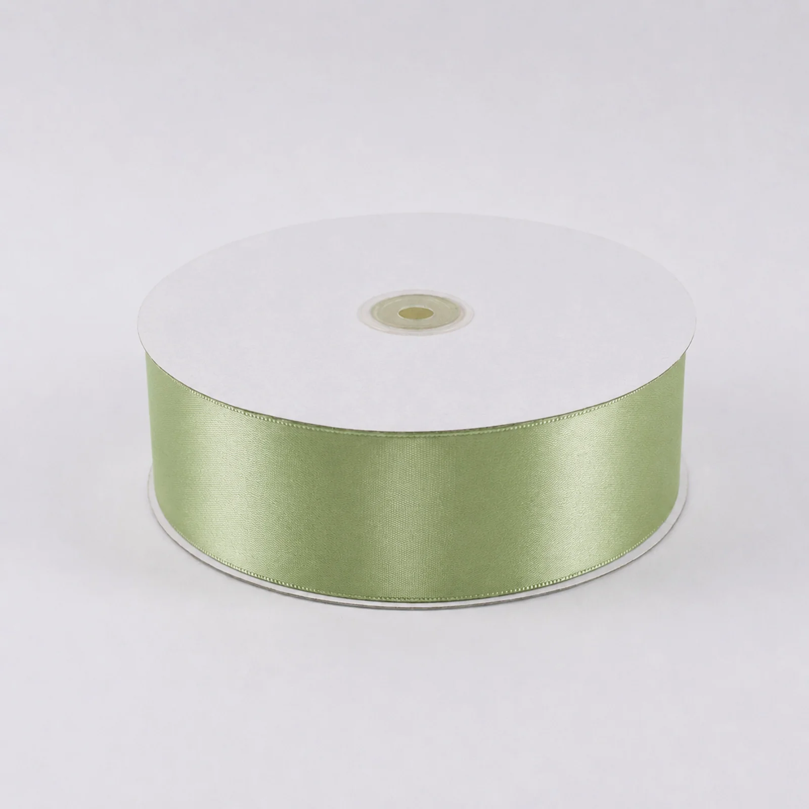 Satin Ribbon Roll 2" x 100 Yards Sage Green – Single Face Decorative Craft Ribbon - Image 2