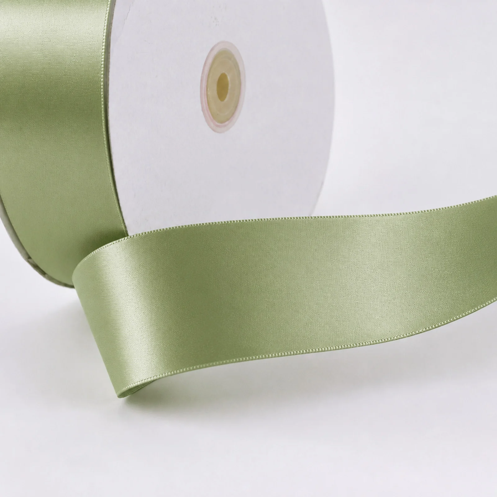Satin Ribbon Roll 2" x 100 Yards Sage Green – Single Face Decorative Craft Ribbon - Image 8