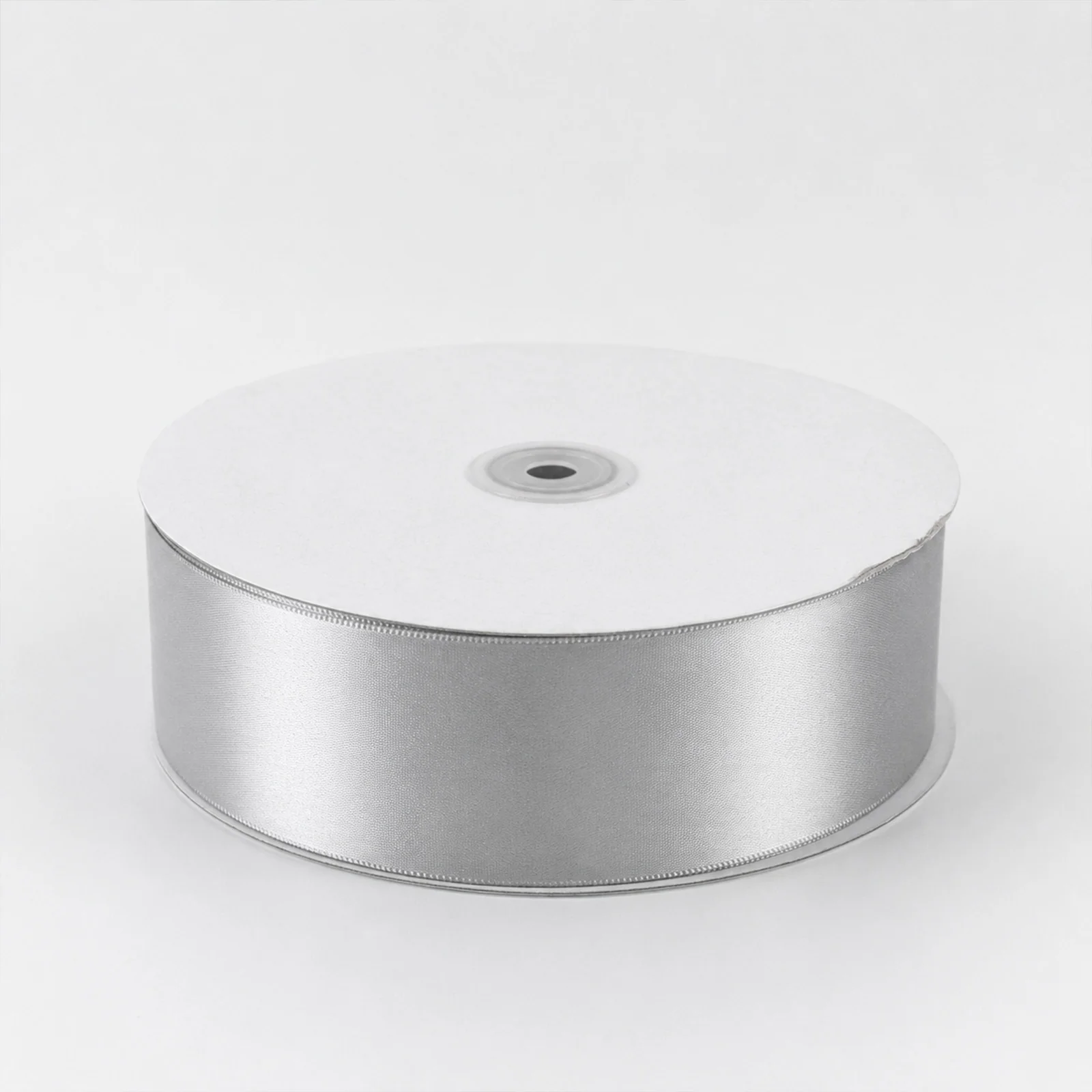 Satin Ribbon Roll 2" x 100 Yards Silver – Single Face Decorative Craft Ribbon - Image 2
