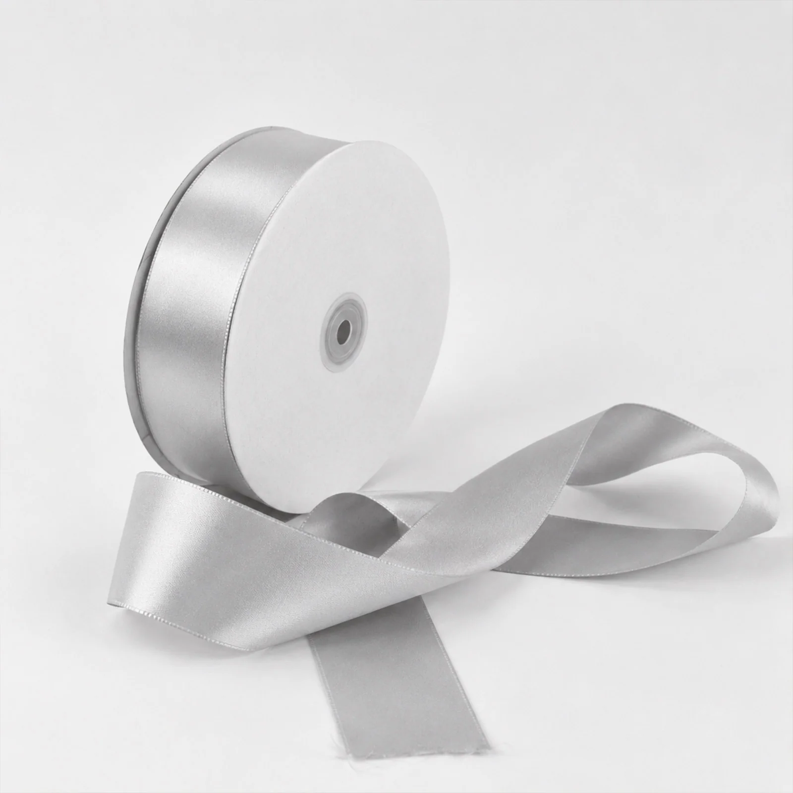Satin Ribbon Roll 2" x 100 Yards Silver – Single Face Decorative Craft Ribbon - Image 7