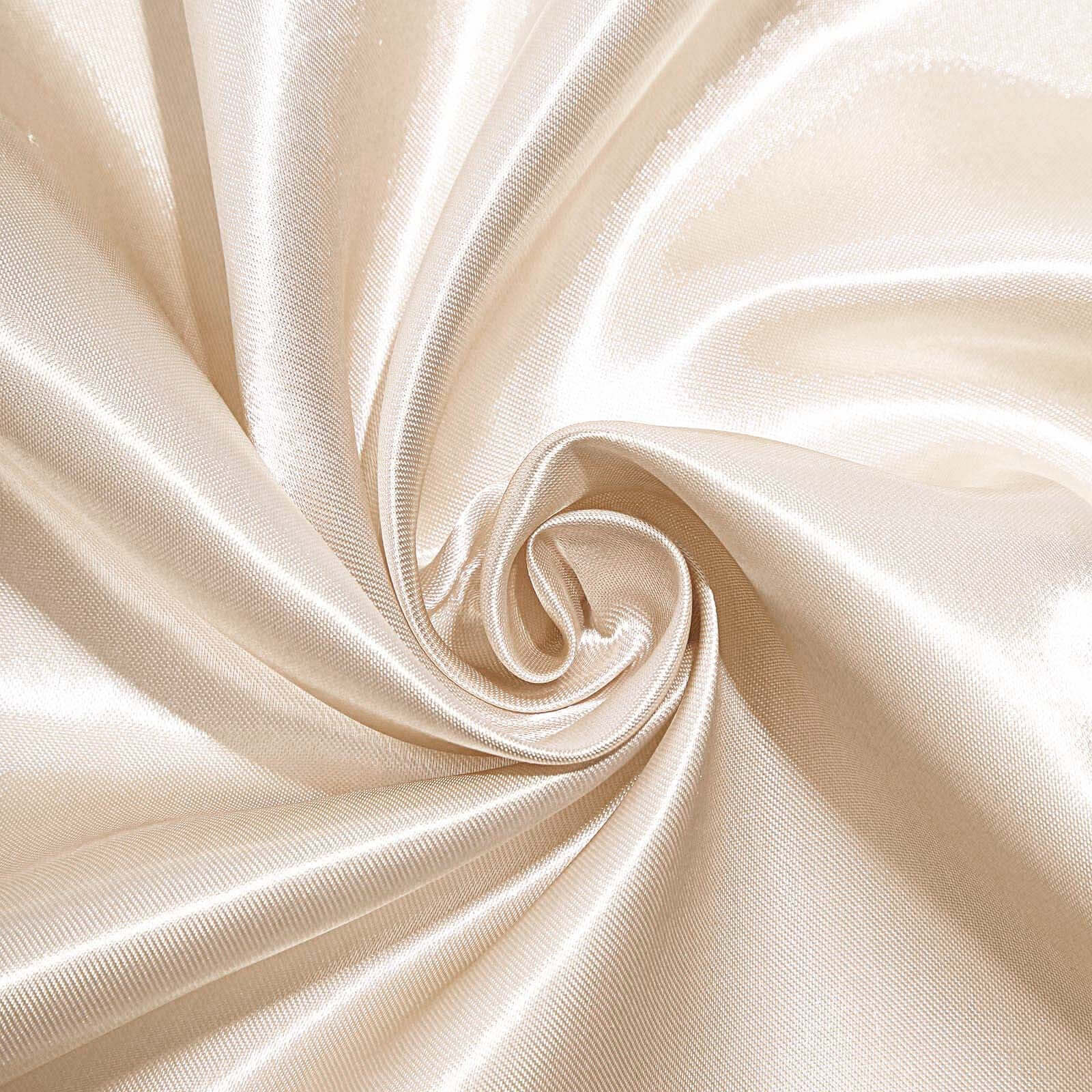 Satin Round Tablecloth 108" Beige - Smooth & Durable Table Cover - Image 8