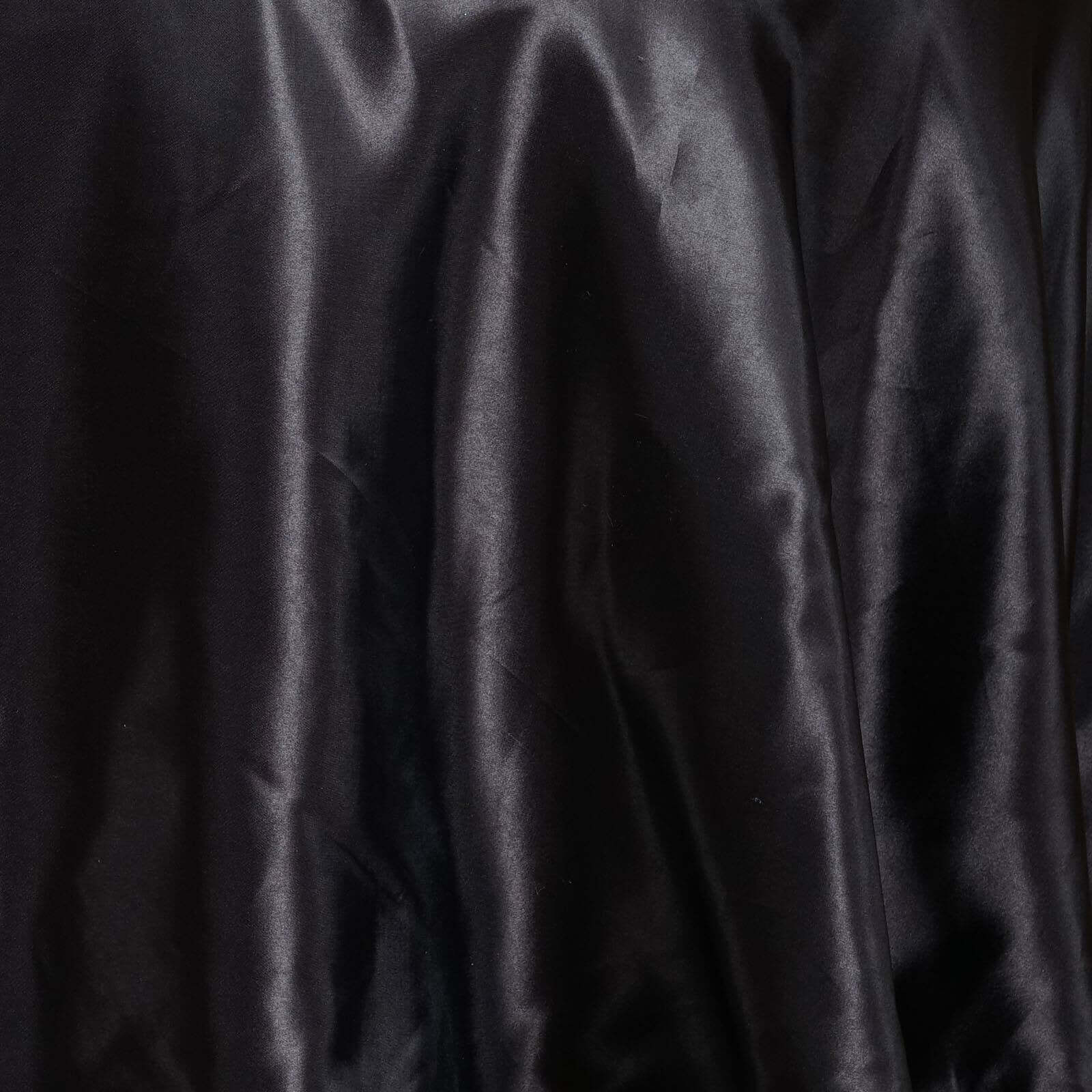 Satin Round Tablecloth 108" Black - Smooth & Durable Table Cover for Polished Event Decor - Image 7