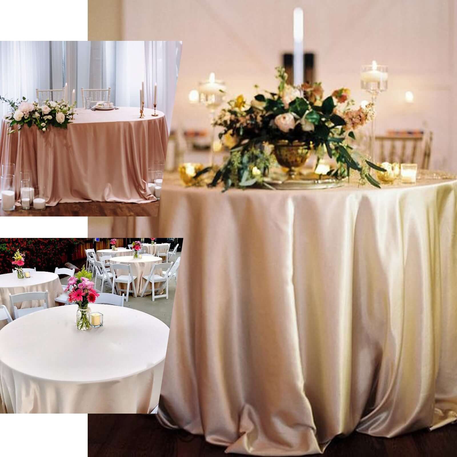 Satin Round Tablecloth 108" Dusty Blue - Smooth & Durable Table Cover - Image 5