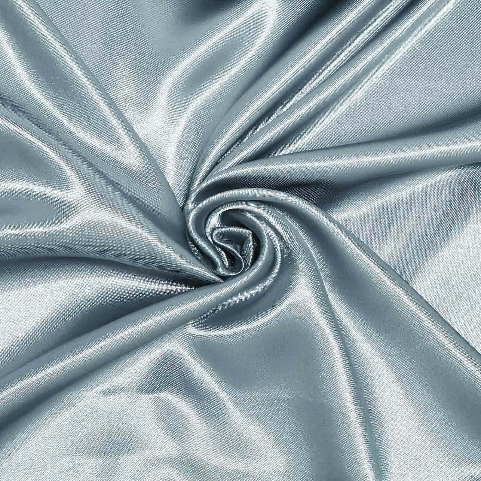 Satin Round Tablecloth 108" Dusty Blue - Smooth & Durable Table Cover - Image 8