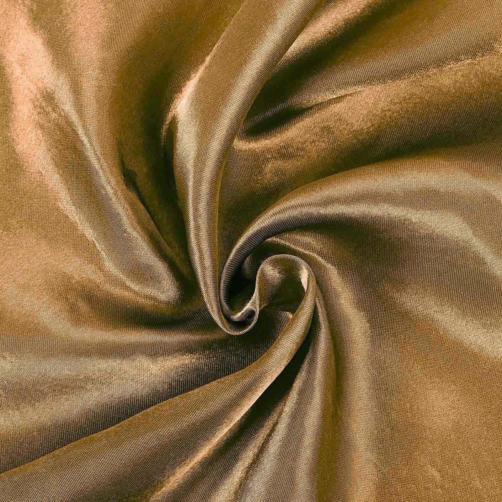 Satin Round Tablecloth 108" Gold - Smooth & Durable Table Cover for Polished Event Decor - Image 6