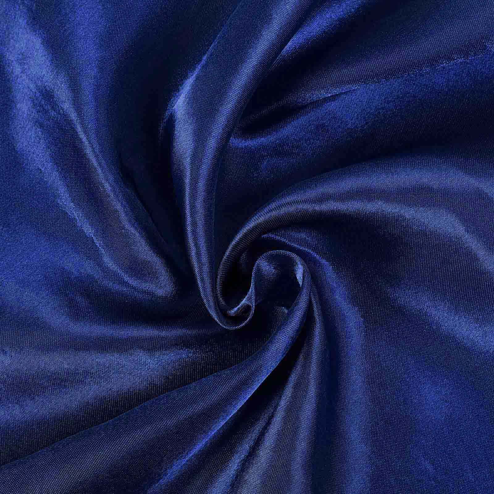 Satin Round Tablecloth 108" Navy Blue - Smooth & Durable Table Cover - Image 8