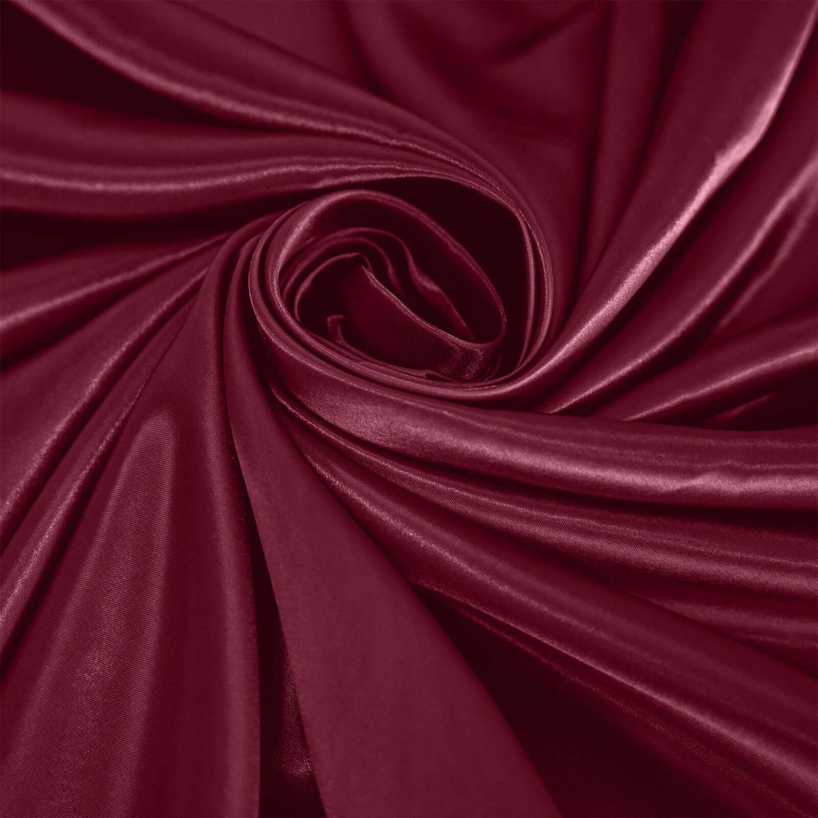 Satin Round Tablecloth 120" Burgundy - Seamless Table Cover - Image 8