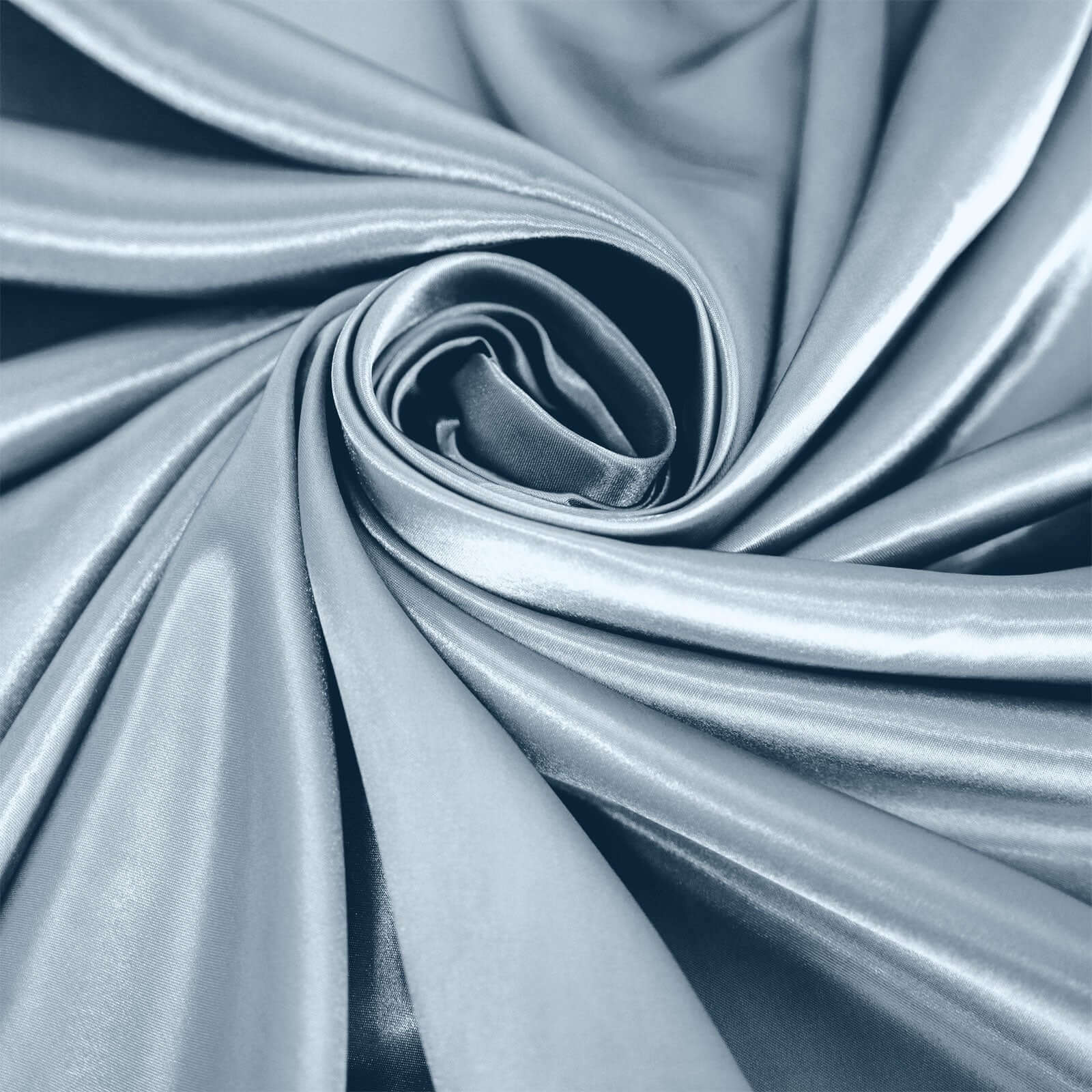 Satin Round Tablecloth 120" Dusty Blue - Seamless Table Cover - Image 8