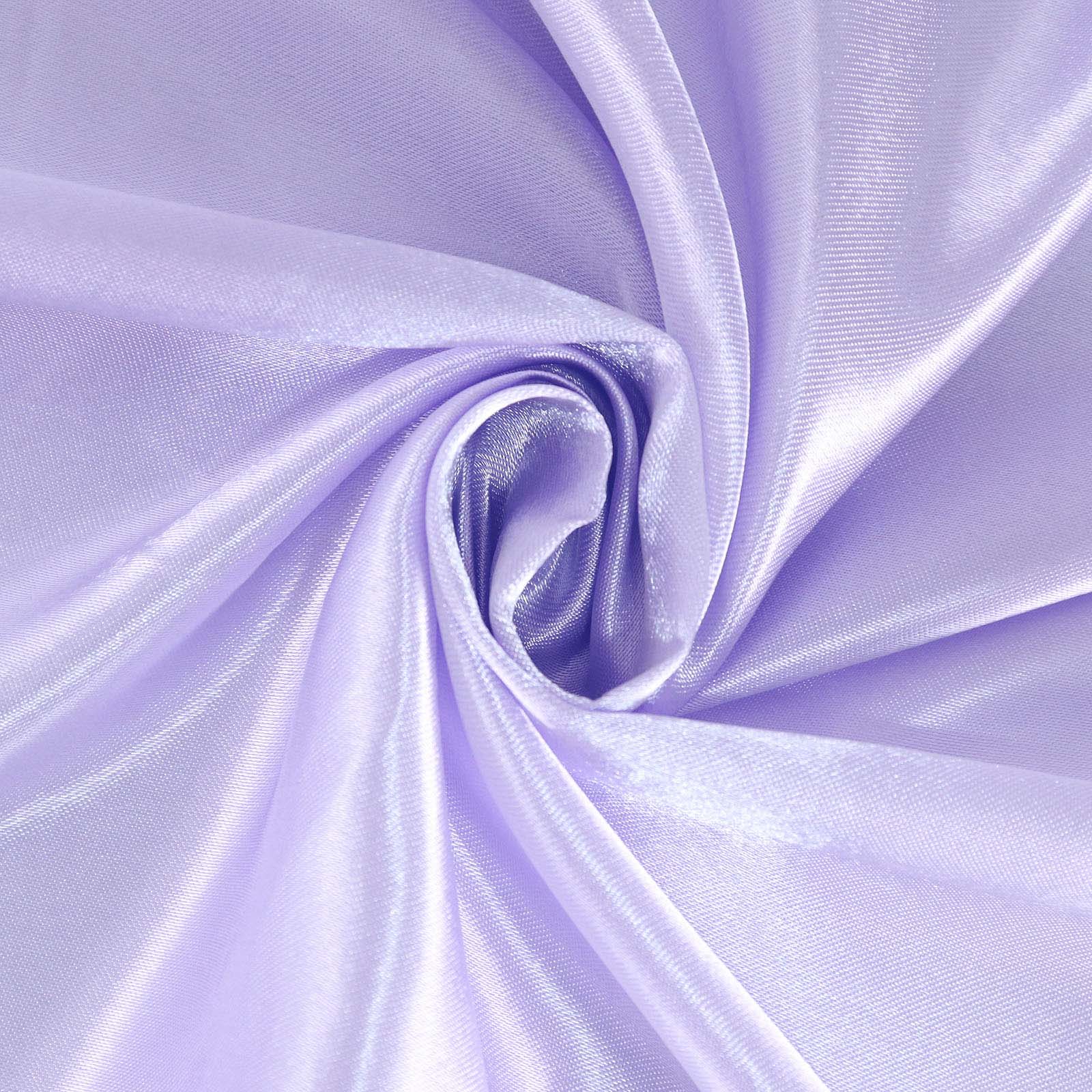 Satin Round Tablecloth 120" Lavender Lilac - Seamless Table Cover - Image 8