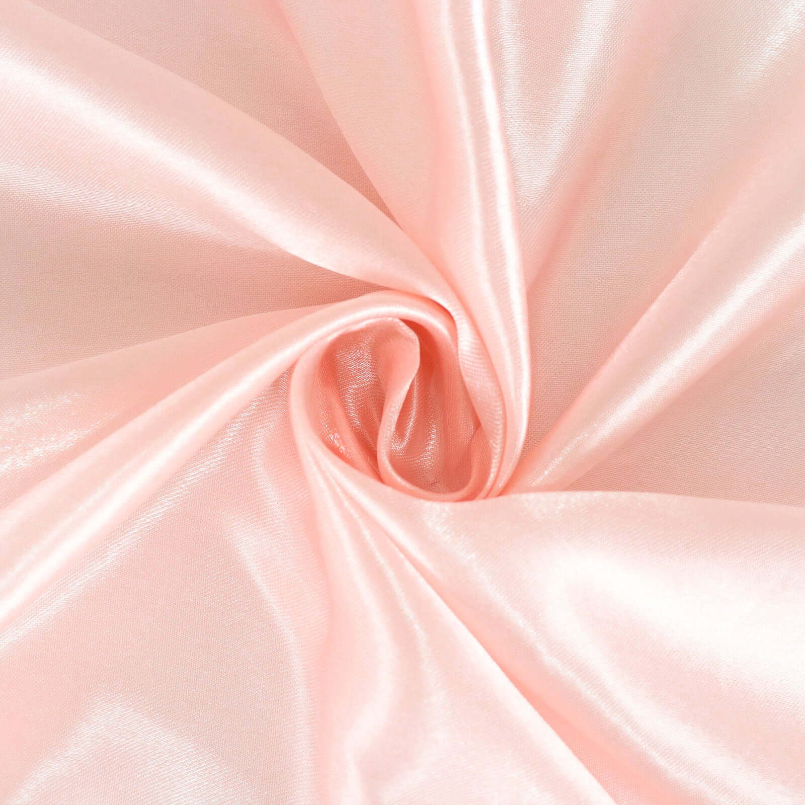 Satin Round Tablecloth 132" Blush - Seamless Table Cover - Image 8