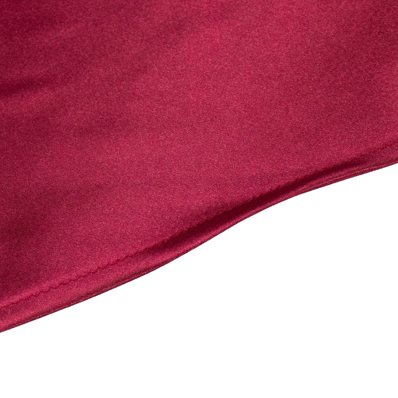 Satin Round Tablecloth 132" Burgundy - Seamless Table Cover - Image 7