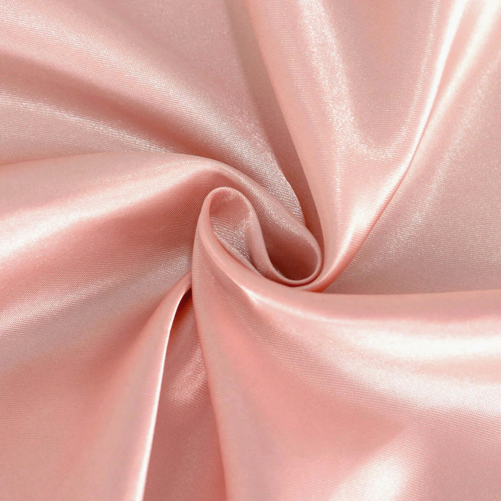 Satin Round Tablecloth 132" Dusty Rose - Seamless Table Cover - Image 8